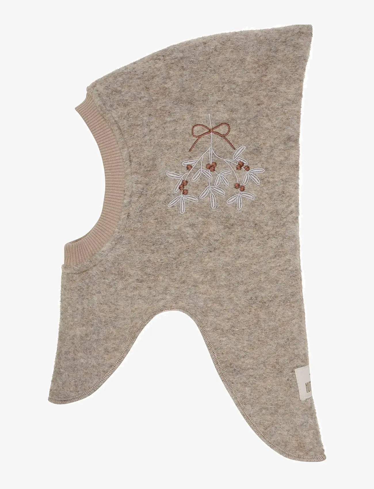 Huttelihut - Balaclava Emb. Wool - accessories - camel melange - 2