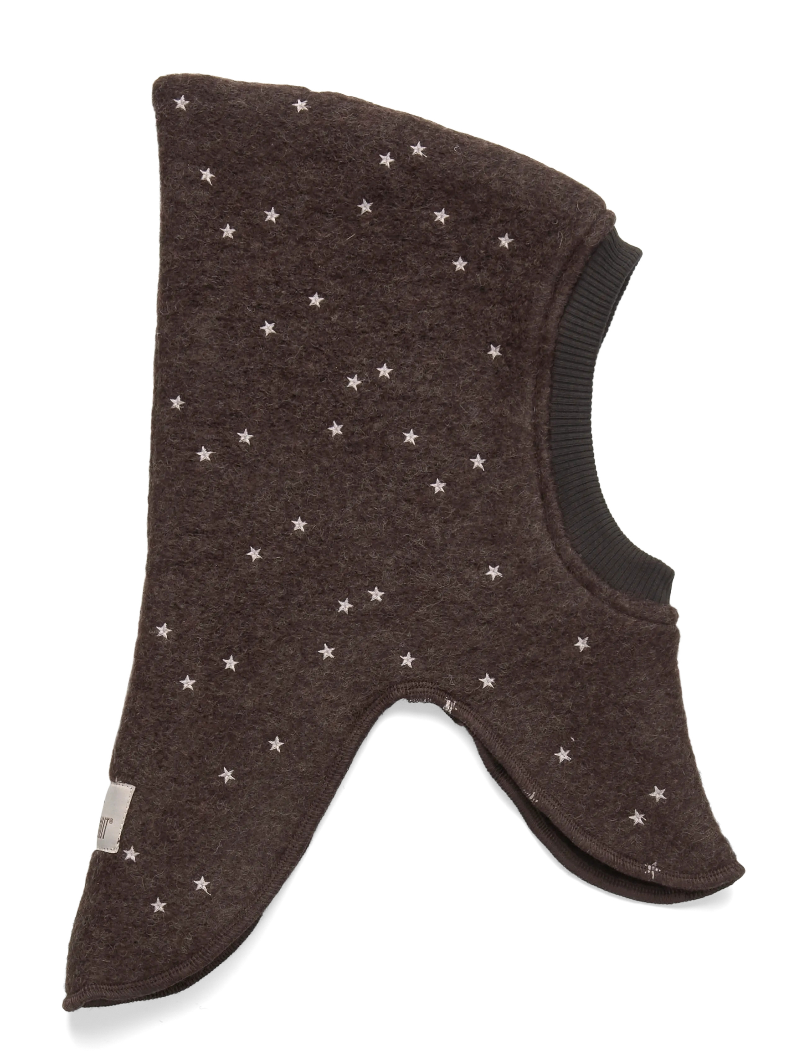 HUTTELIHUT Balaclava All Over Emb. Wolle Braun - 12/24M - Kinder