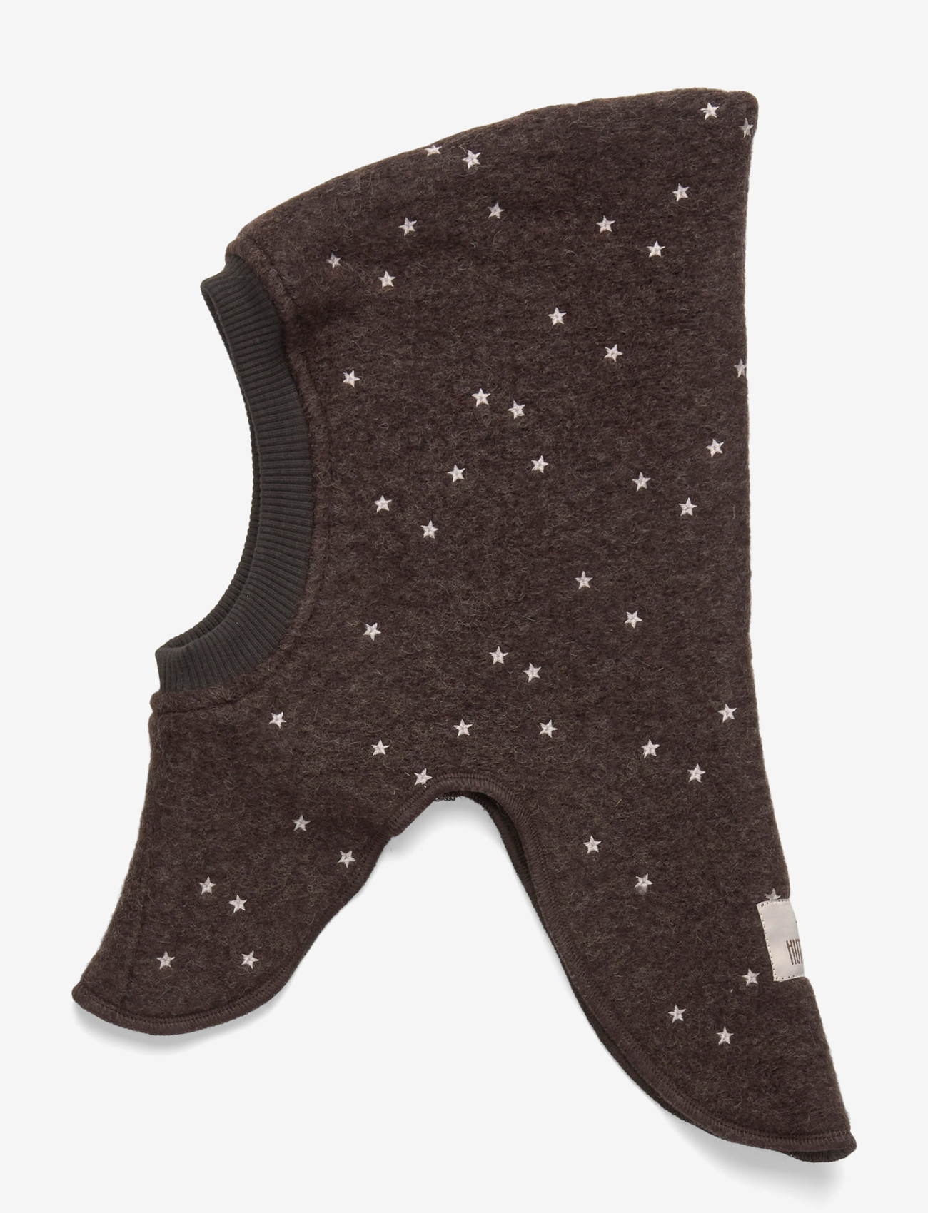 Huttelihut - Balaclava All Over Emb. Wool - talveaksessuaarid - dark brown melange - 1