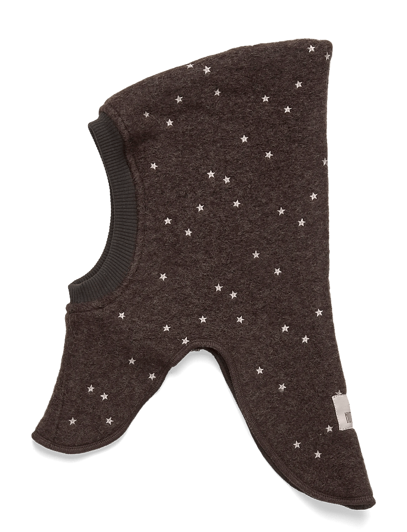 Huttelihut - Balaclava All Over Emb. Wool - talveaksessuaarid - dark brown melange - 1