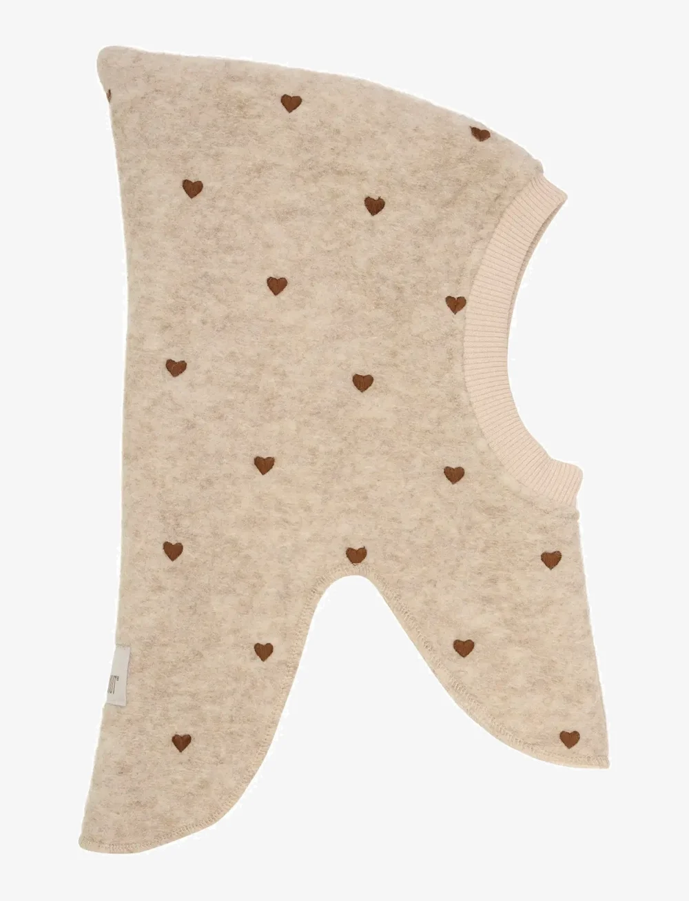 Huttelihut - Balaclava All Over Emb. Wool - vinteraccessoarer - sand melange - 0