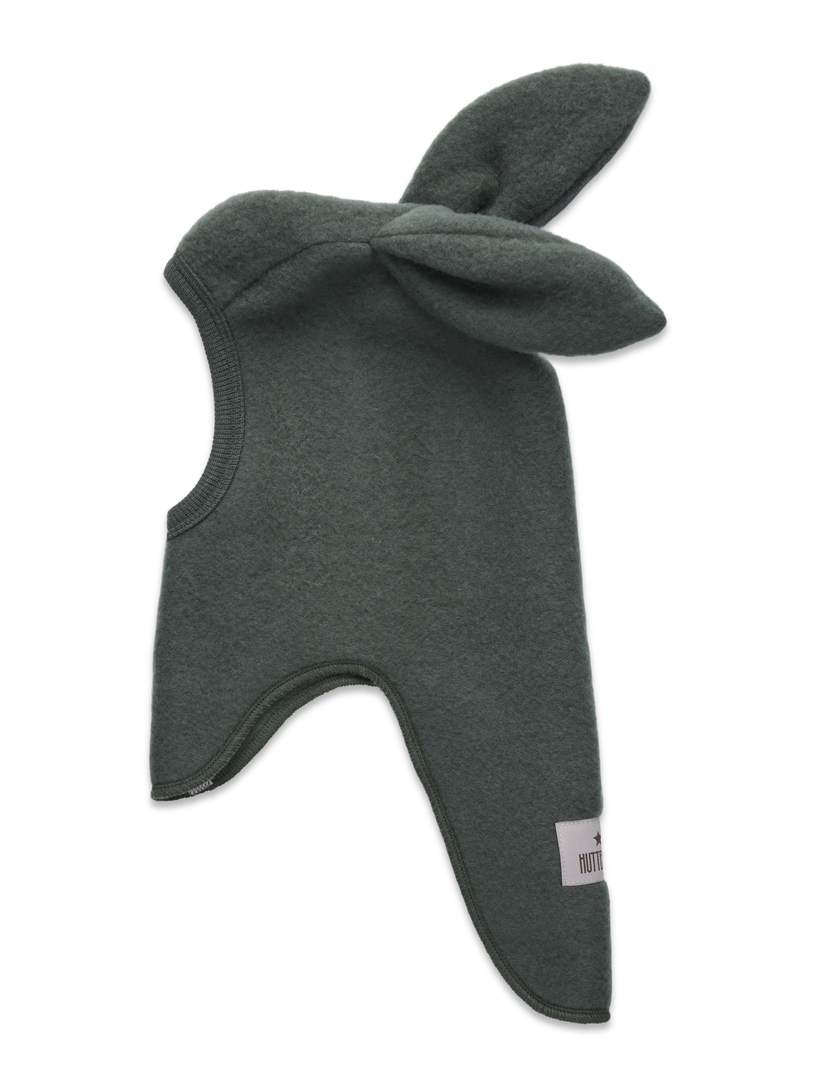 Huttelihut - Balaclava Ears Wool Fleece - beetle - 1