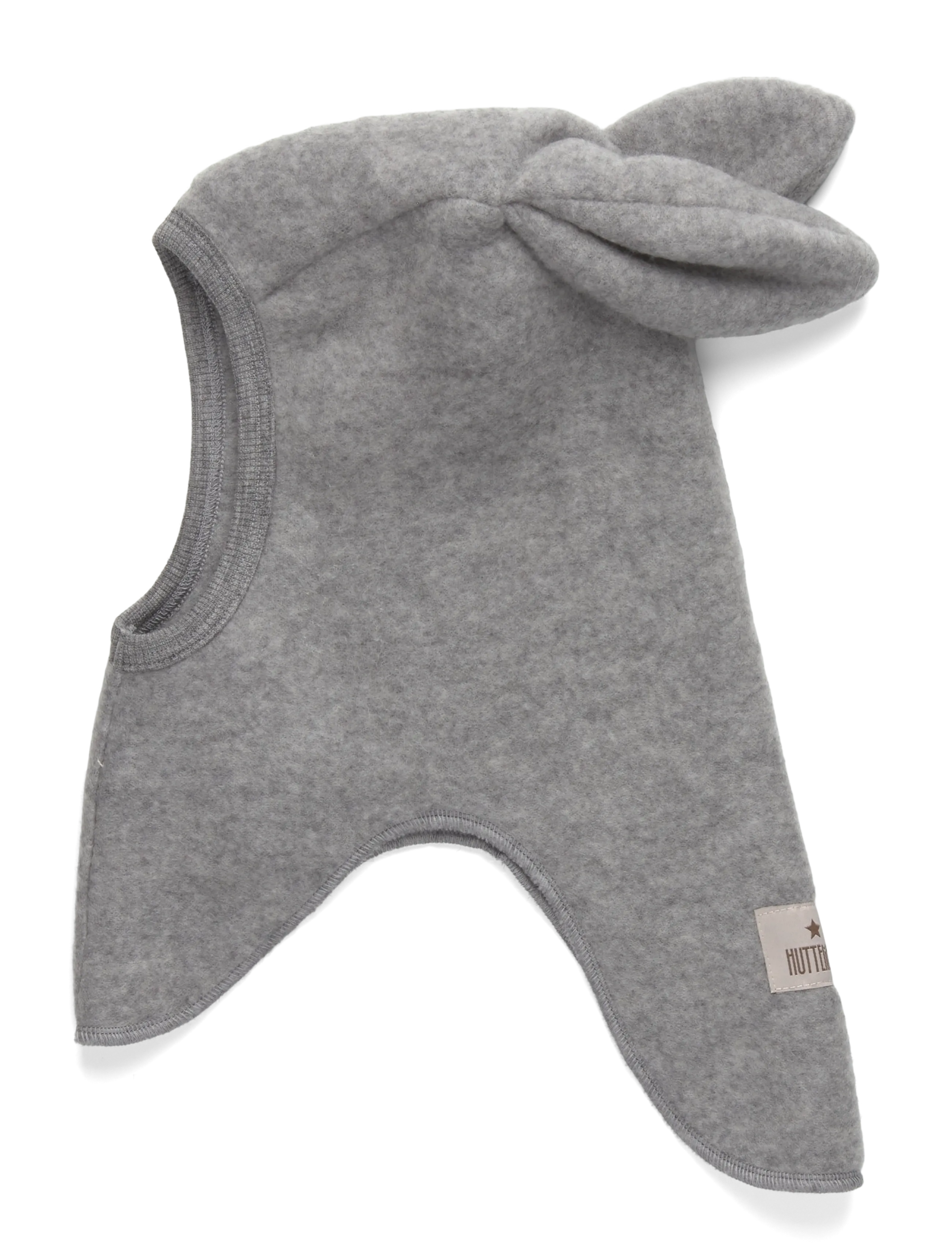 Huttelihut - Balaclava Ears Wool Fleece - medium grey melange - 1