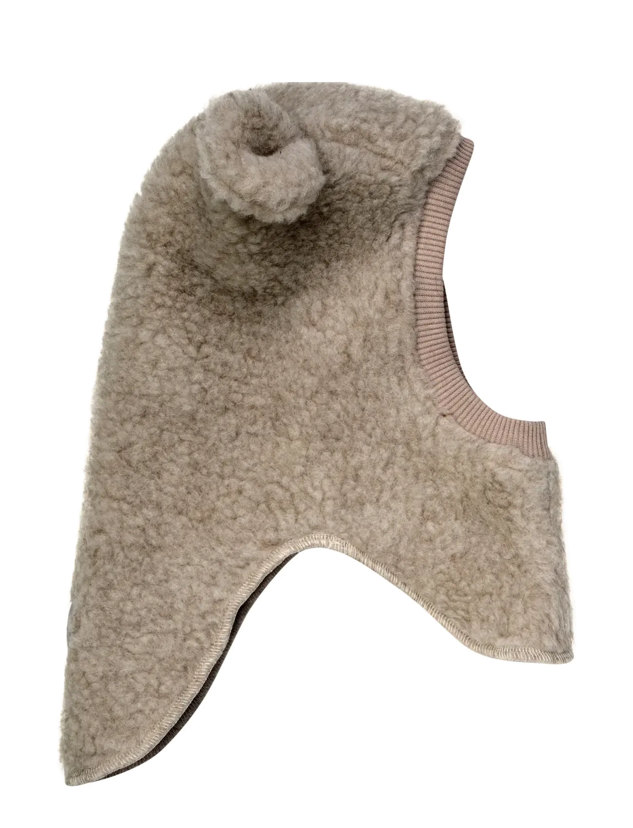 Huttelihut - Balaclava Ears Wool Teddy - camel melange - 1