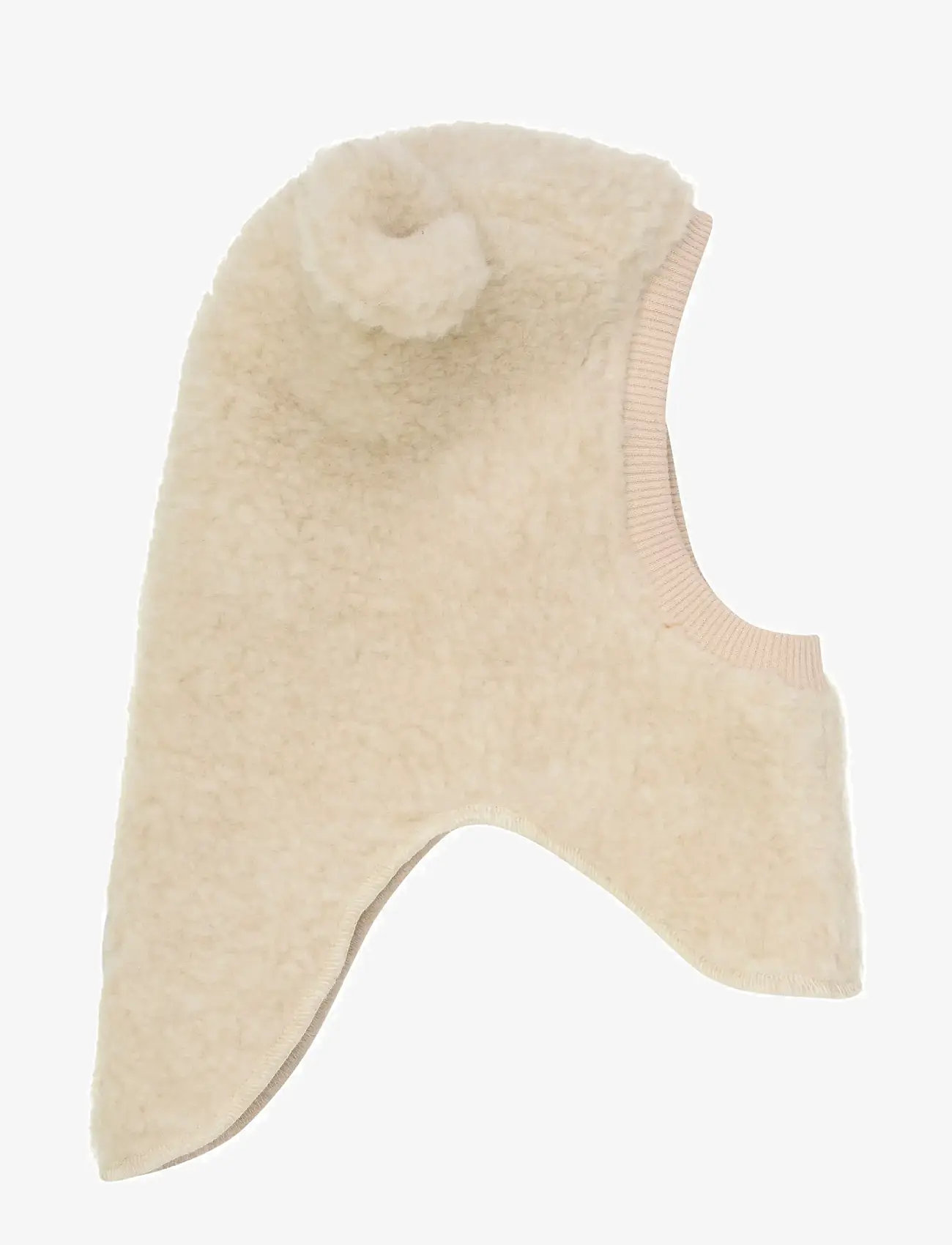 Huttelihut - Balaclava Ears Wool Teddy - cement - 1