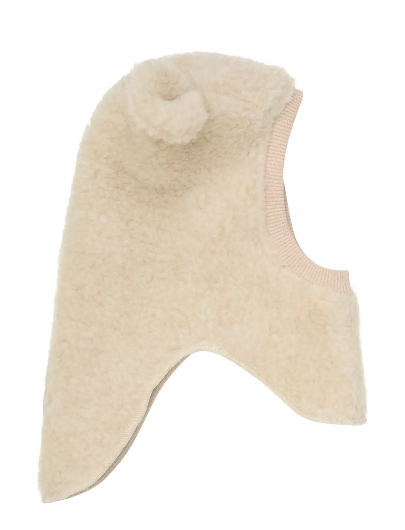 Huttelihut - Balaclava Ears Wool Teddy - cement - 1