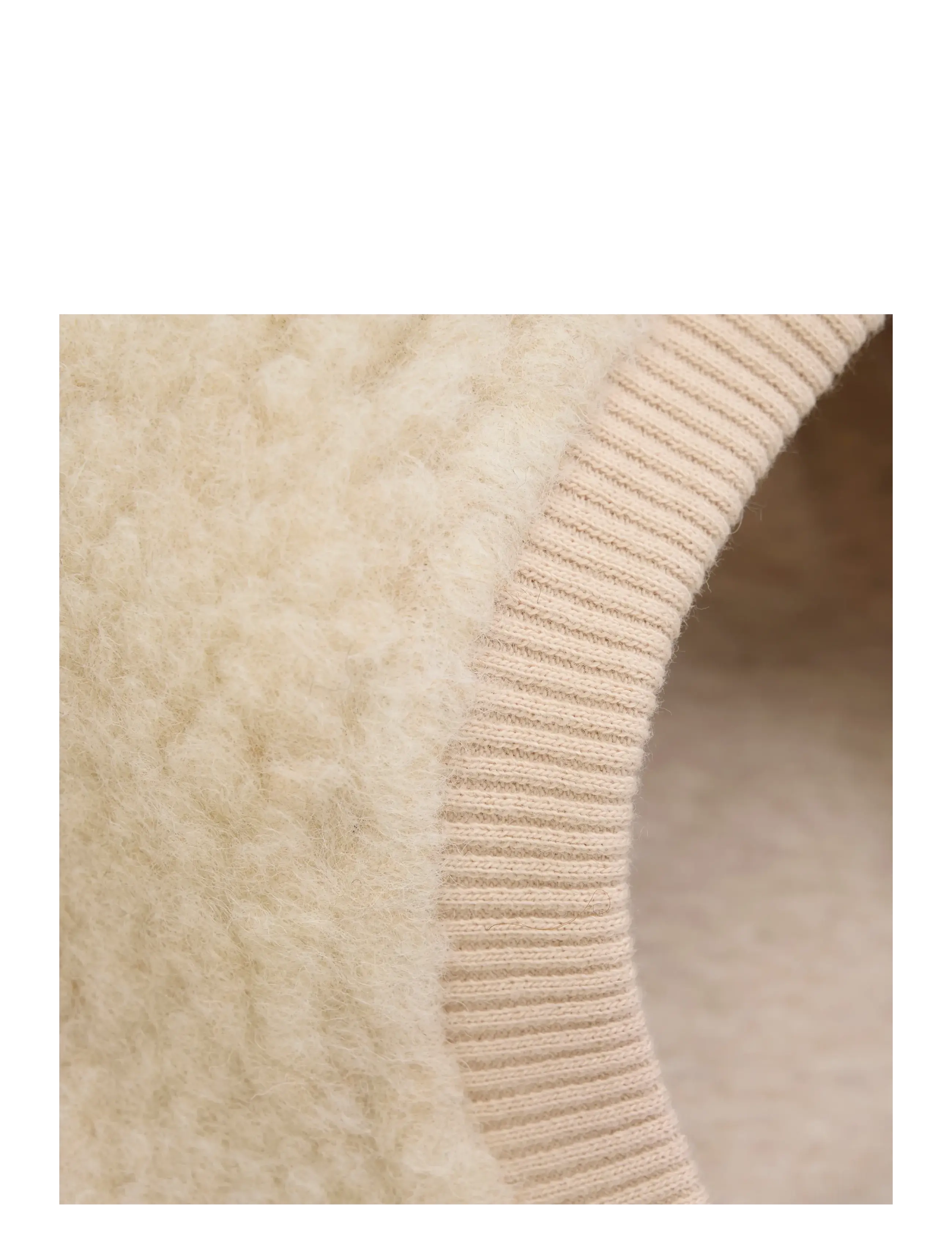 Huttelihut - Balaclava Ears Wool Teddy - cement - 2