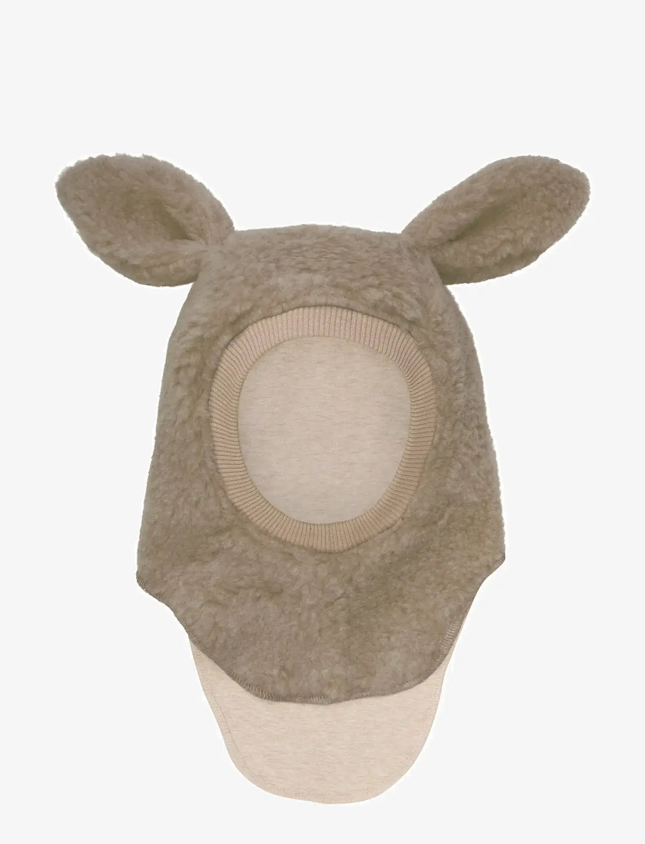 Huttelihut - Balaclava Ears Wool Teddy - accessories - camel melange - 0