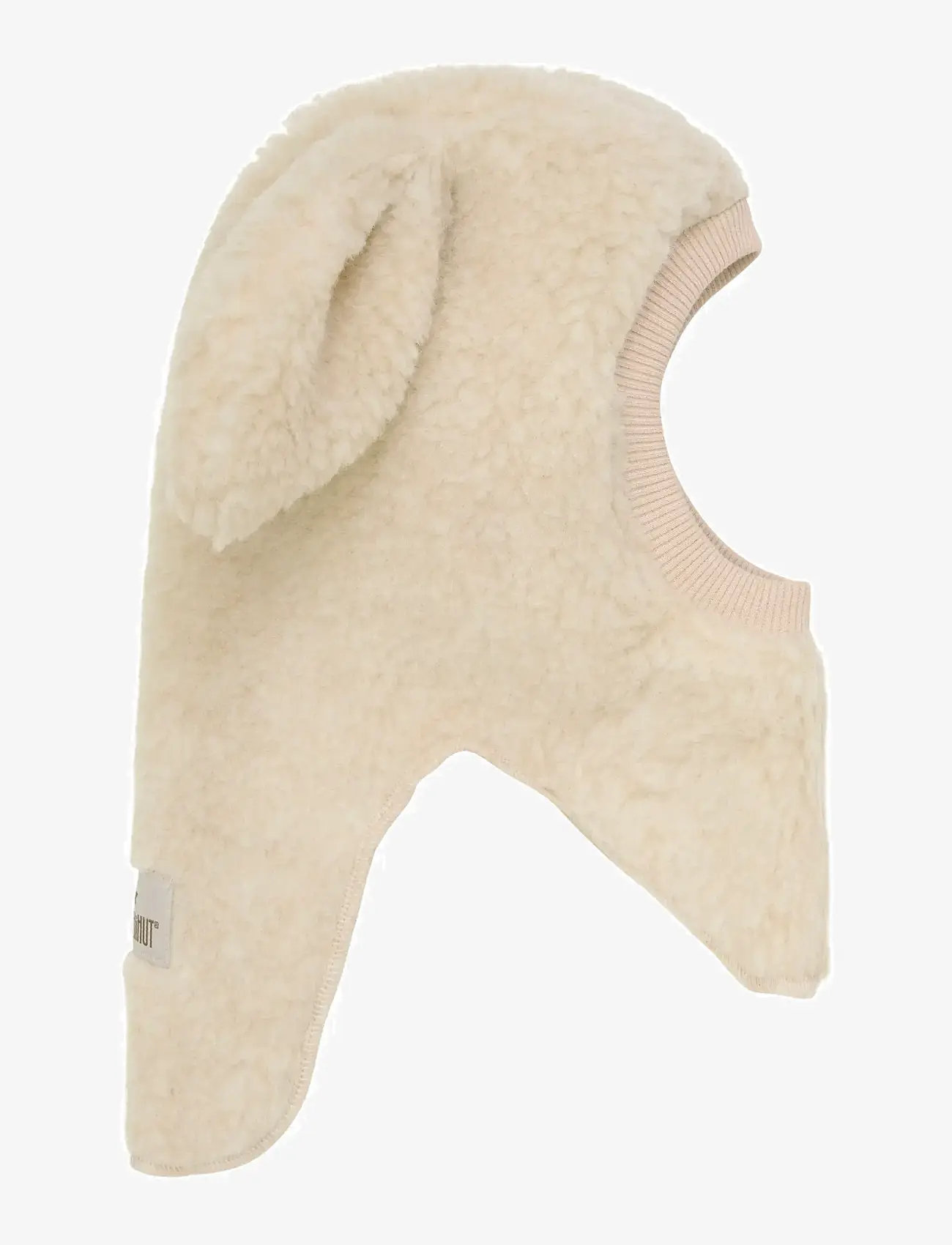 Huttelihut - Balaclava Ears Wool Teddy - cement - 1