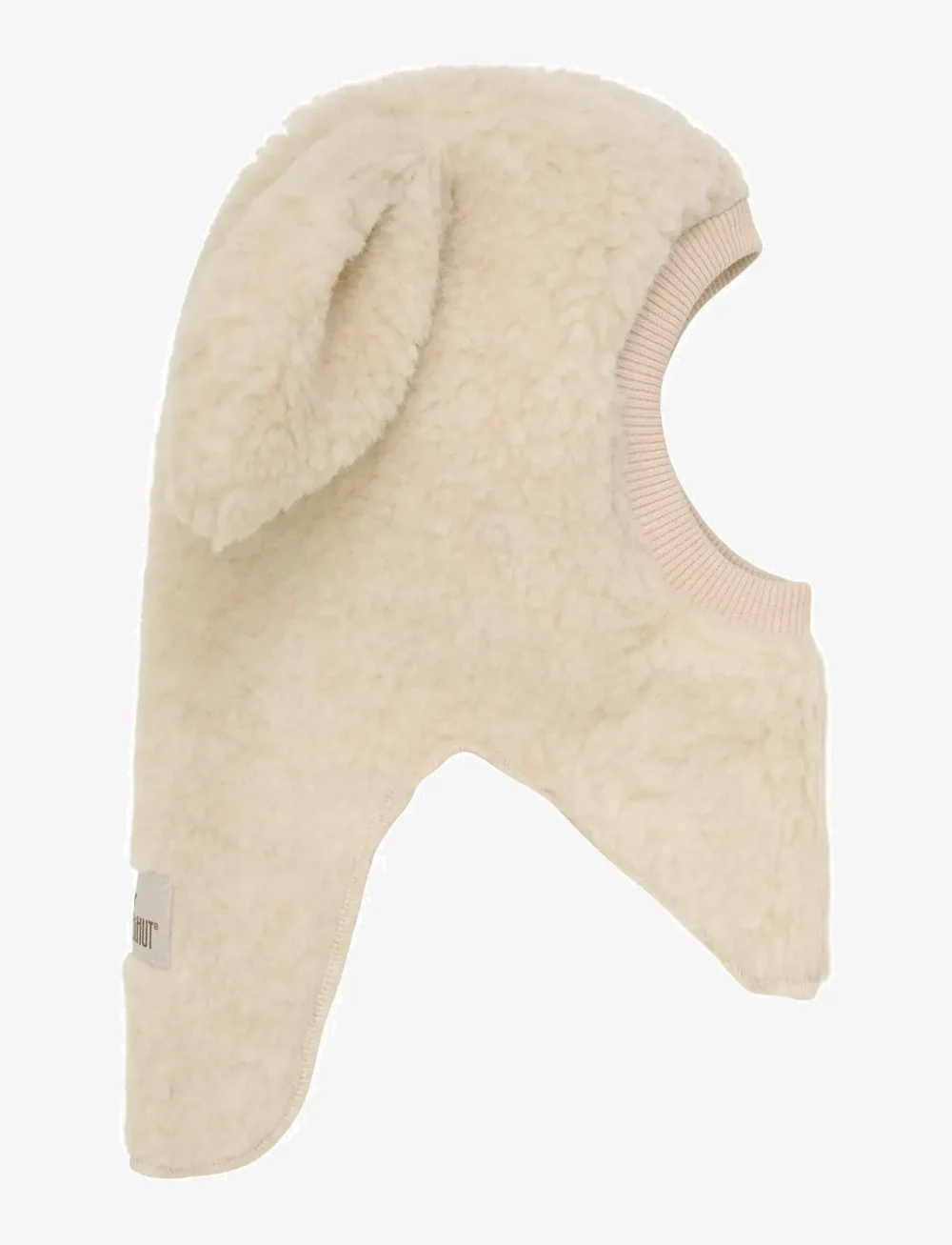 Huttelihut - Balaclava Ears Wool Teddy - vinter tilbehør - cement - 1