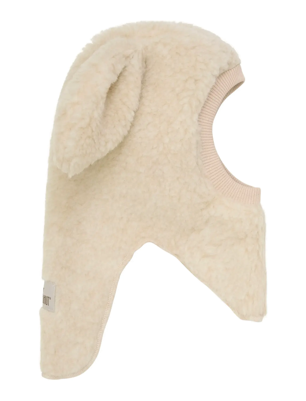 Huttelihut - Balaclava Ears Wool Teddy - cement - 1
