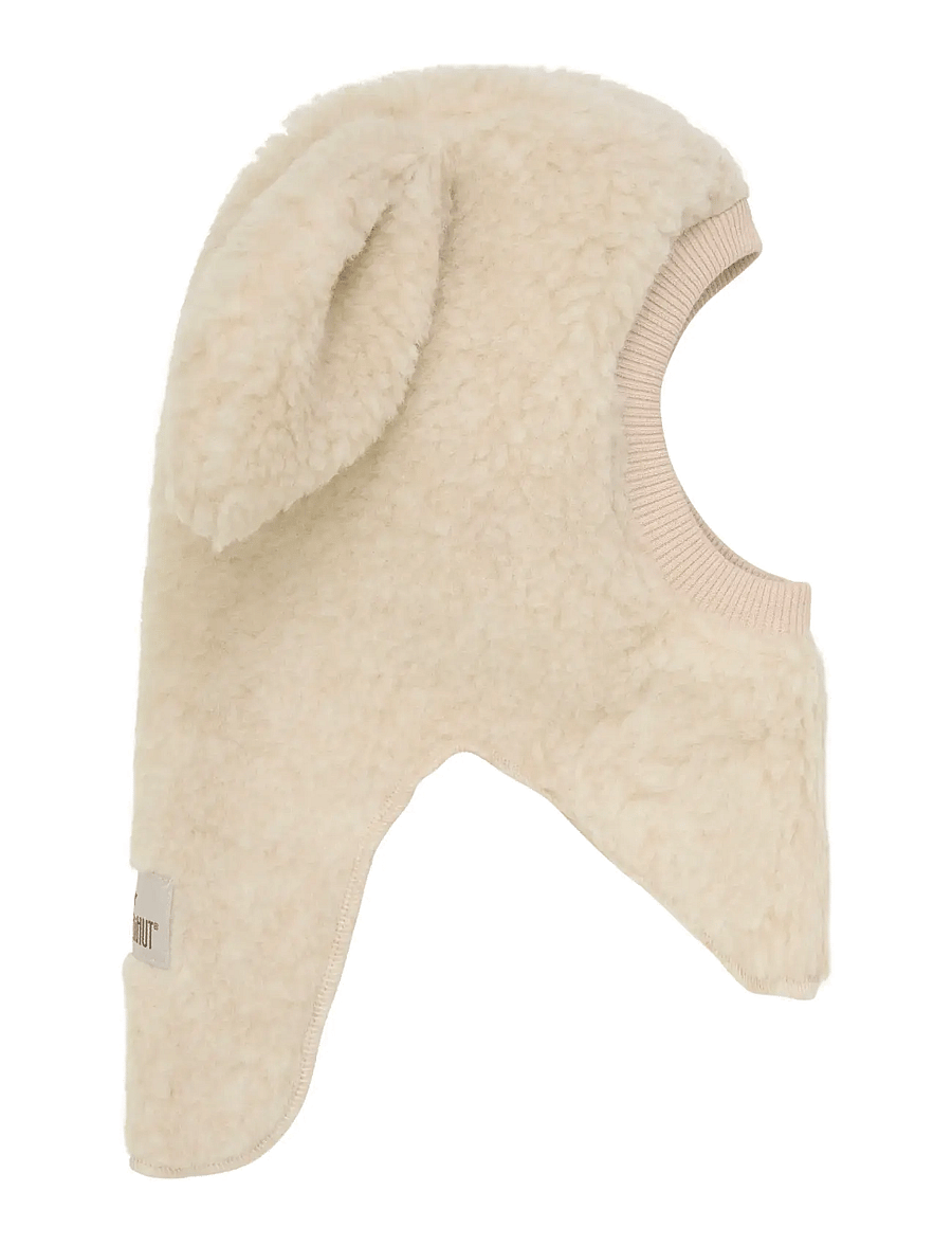 Huttelihut - Balaclava Ears Wool Teddy - cement - 1