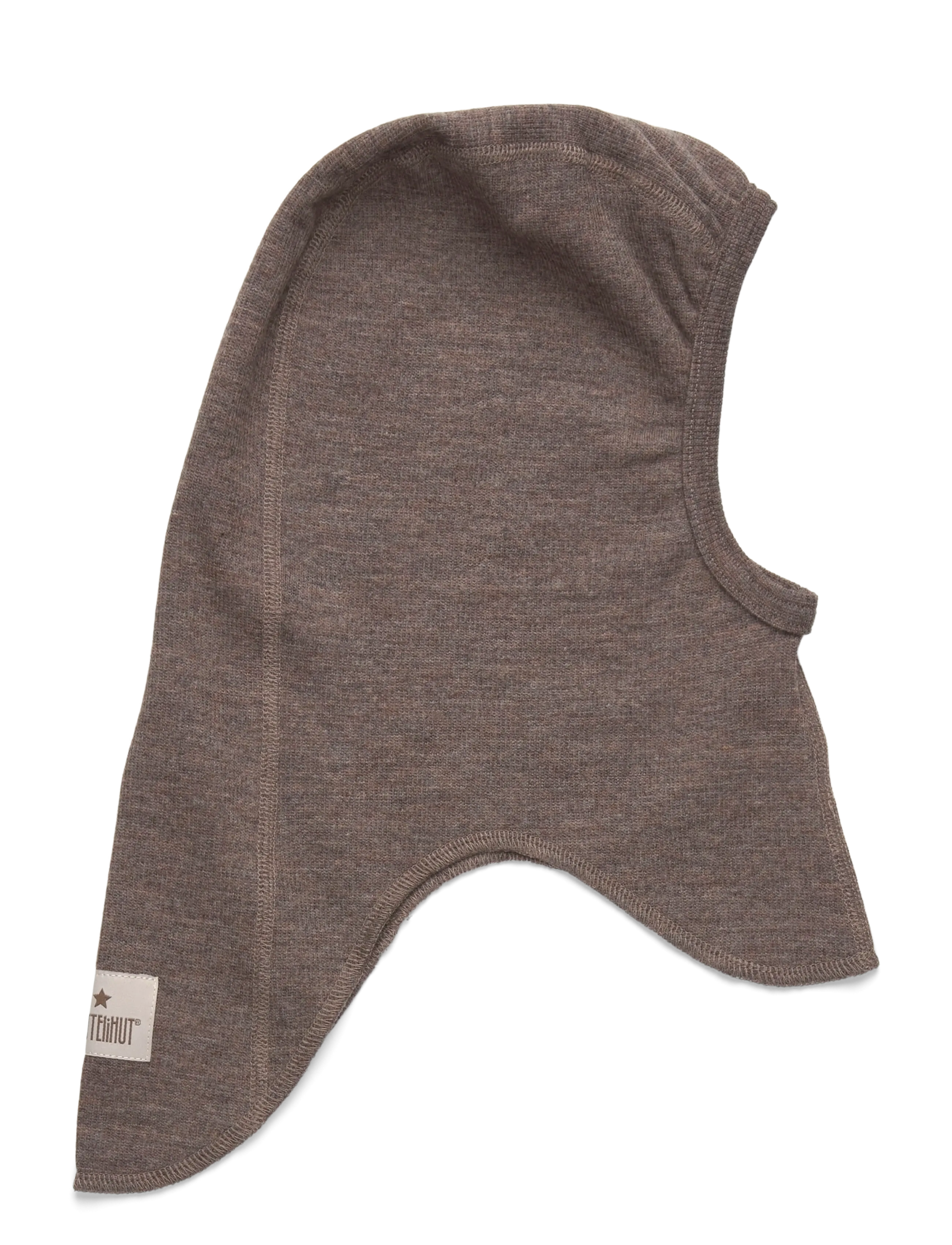Balaclava Wool Rib - BROWN MELANGE
