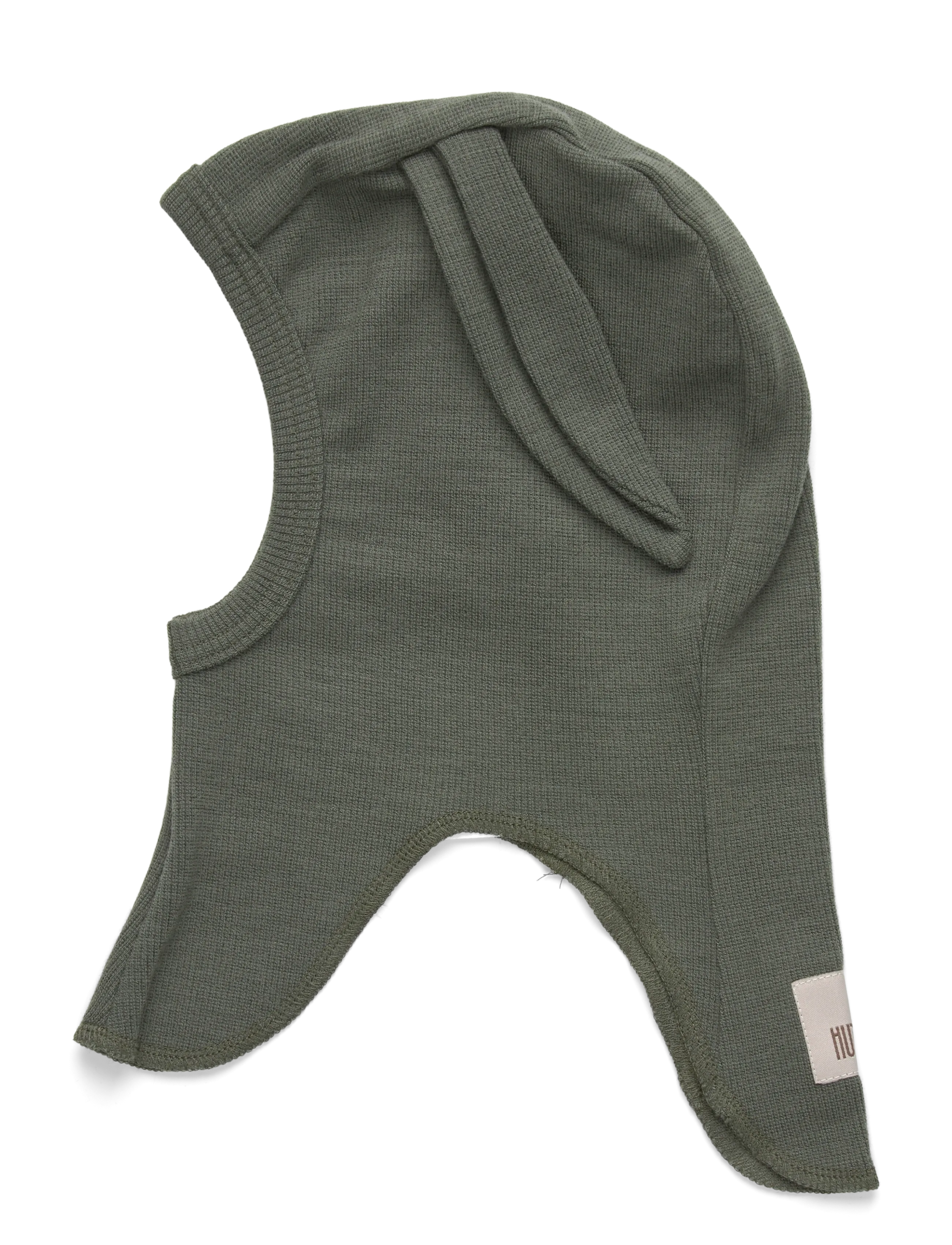 Huttelihut - Balaclava Ears Wool Rib - beetle - 1