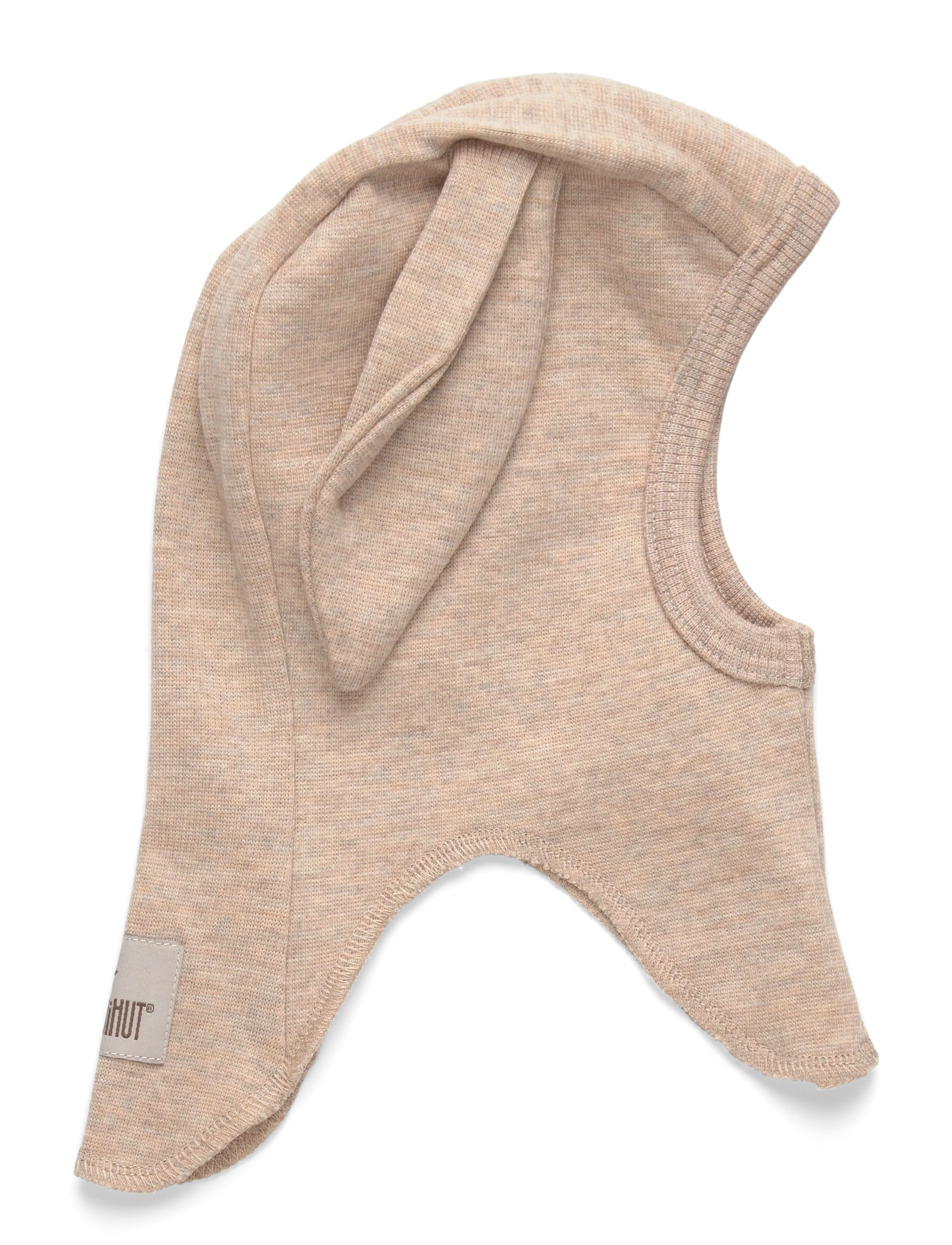 Huttelihut Balaclava Ears Wool Rib - Accessories - CAMEL MELANGE / cream