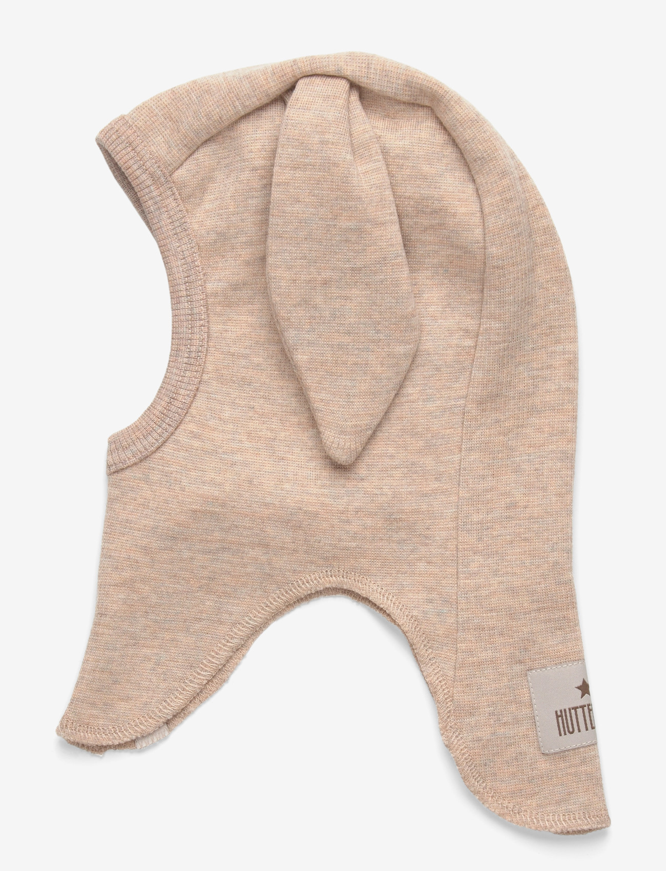 Huttelihut - Balaclava Ears Wool Rib - winter hats - camel melange - 1