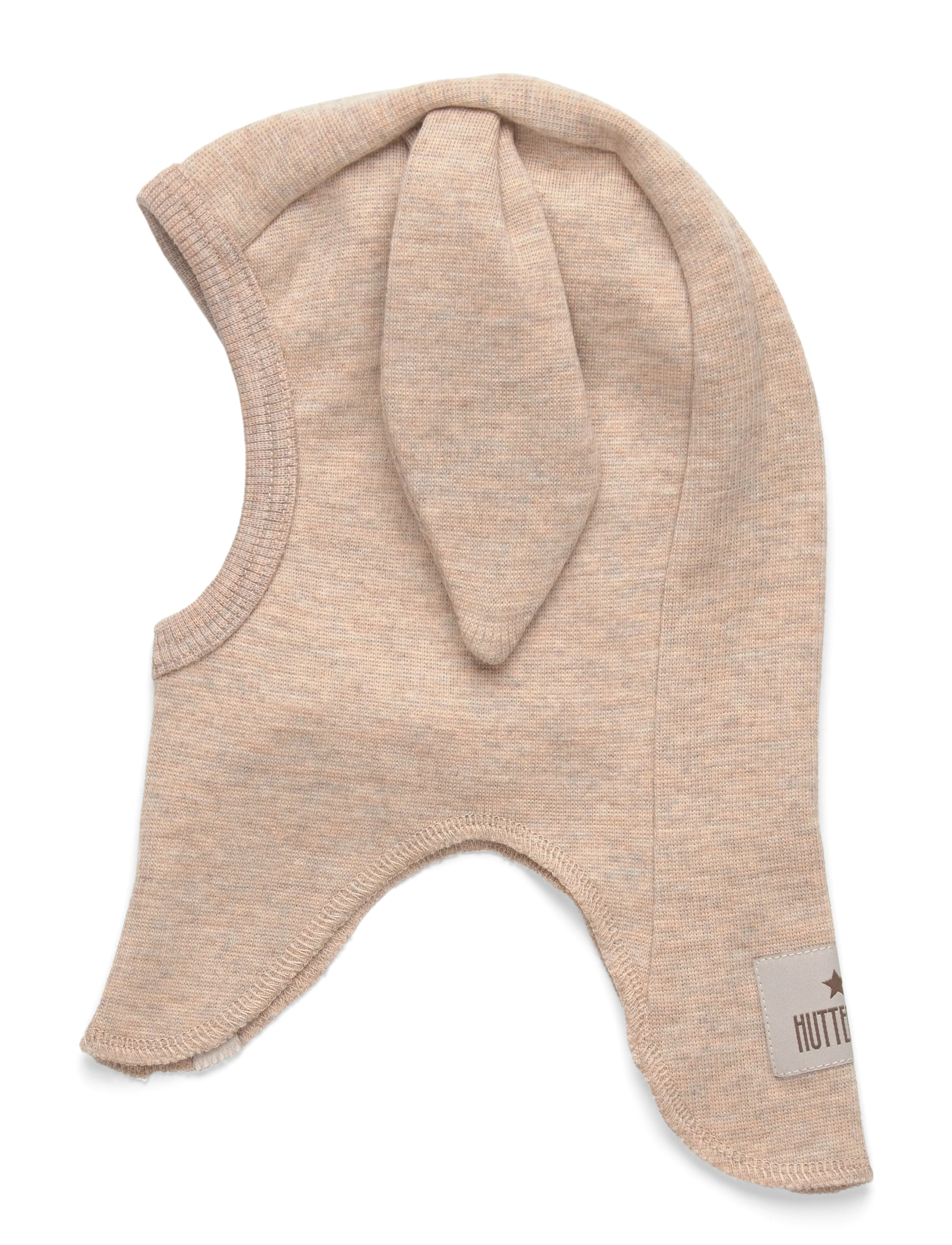 Huttelihut - Balaclava Ears Wool Rib - camel melange - 1