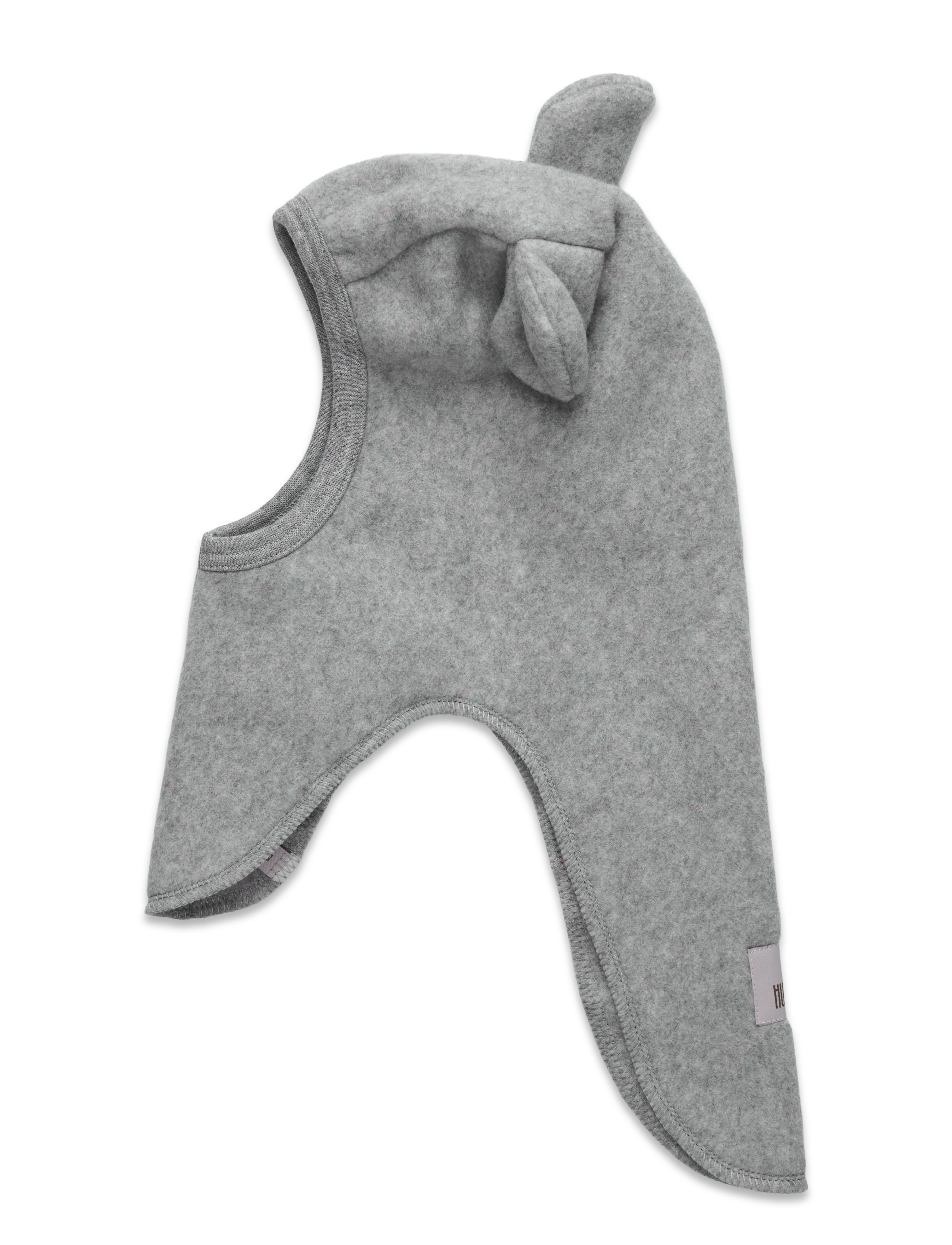 Huttelihut - Balaclava Ears Cotton Fleece - medium grey melange - 1