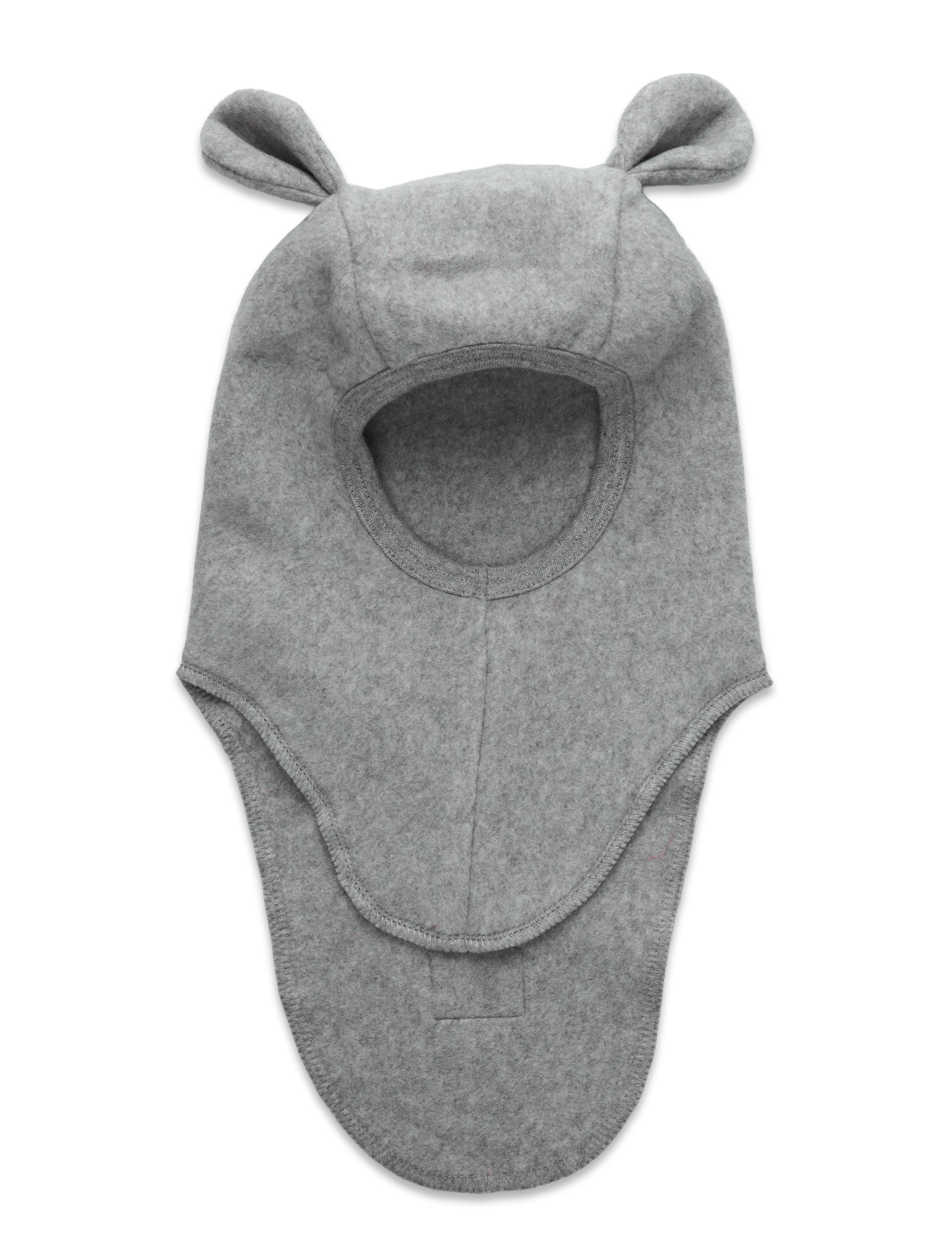 Huttelihut - Balaclava Ears Cotton Fleece - medium grey melange - 2