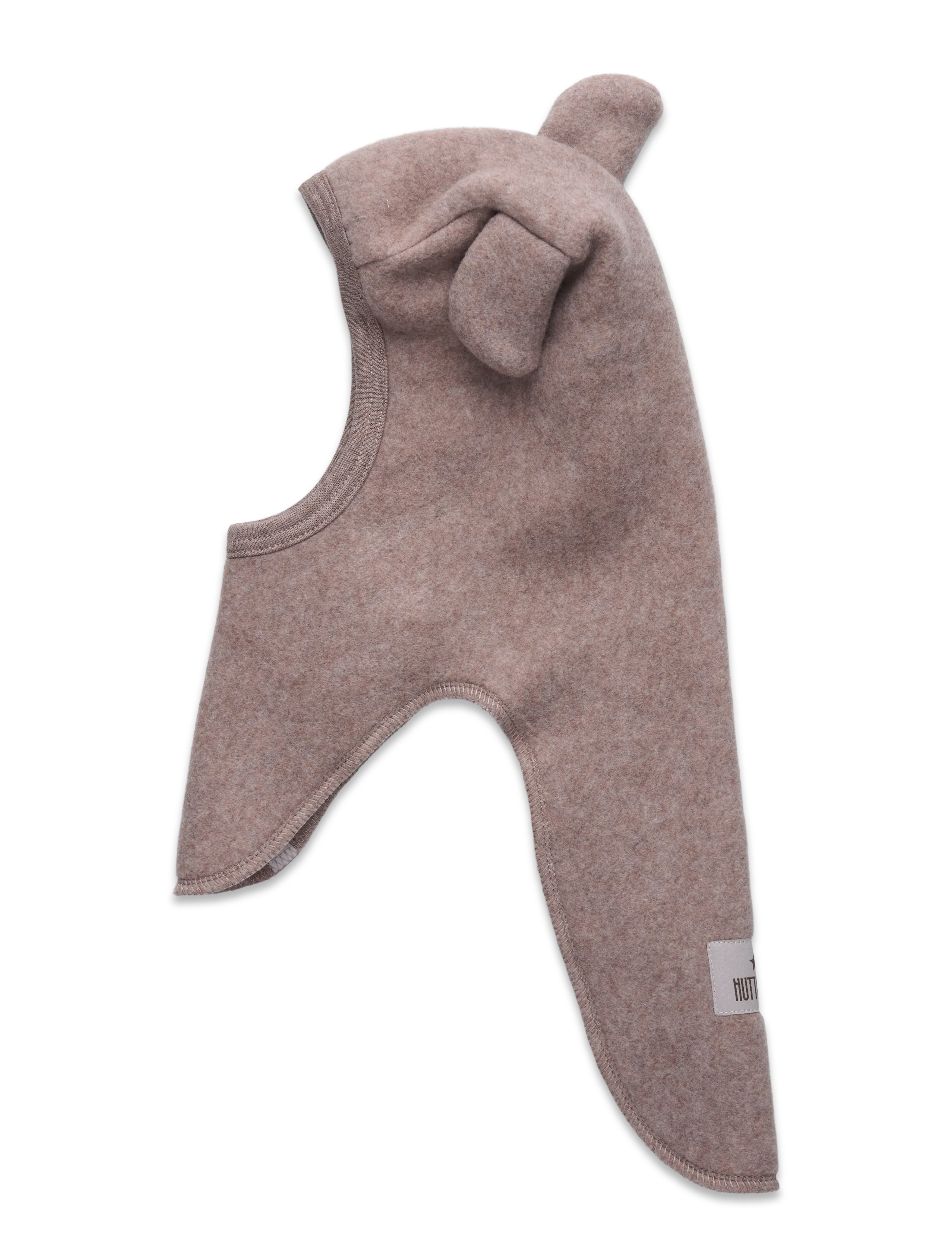 Huttelihut - Balaclava Ears Cotton Fleece - savannah melange - 1