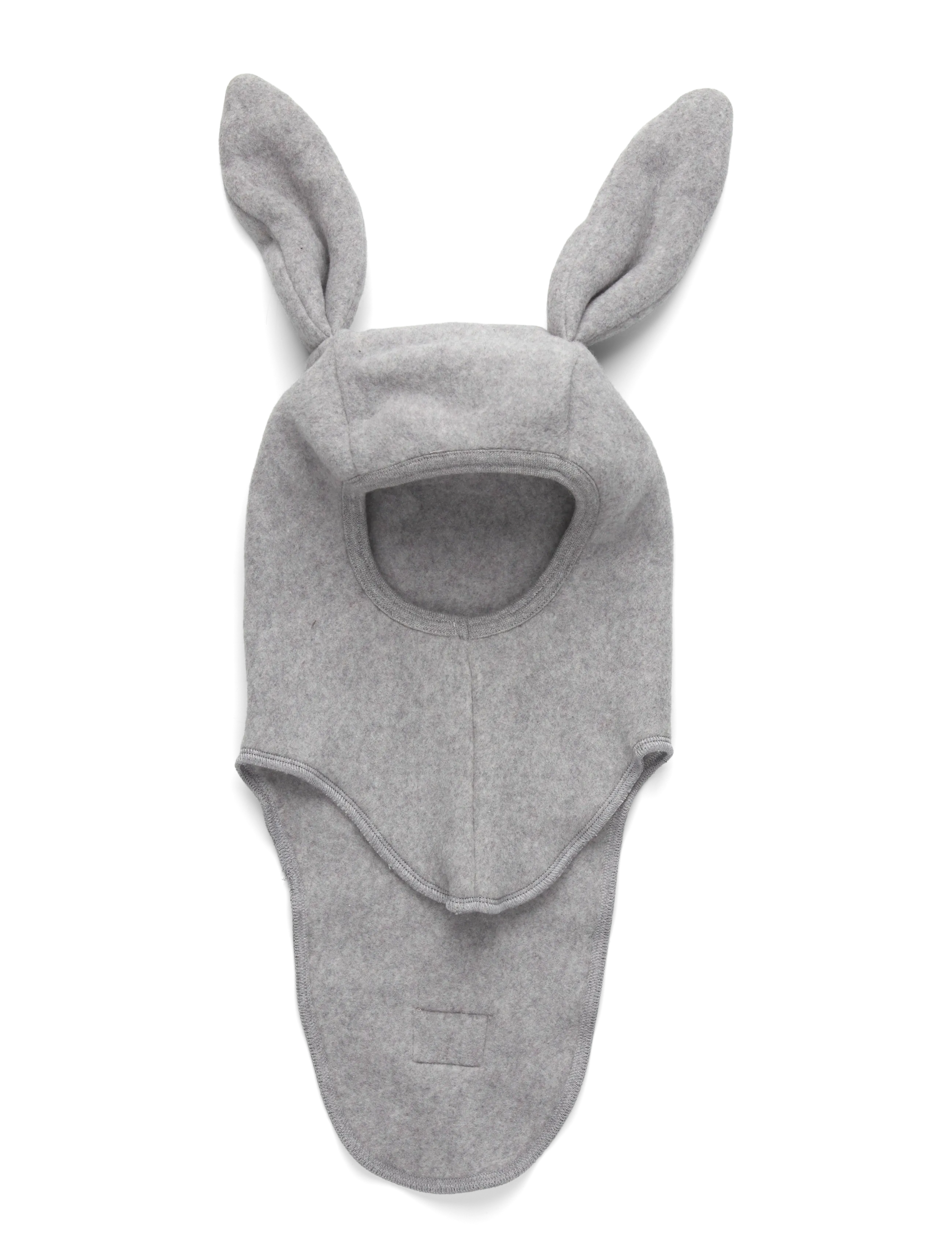 Balaclava Ears Cotton Fleece - MEDIUM GREY MELANGE