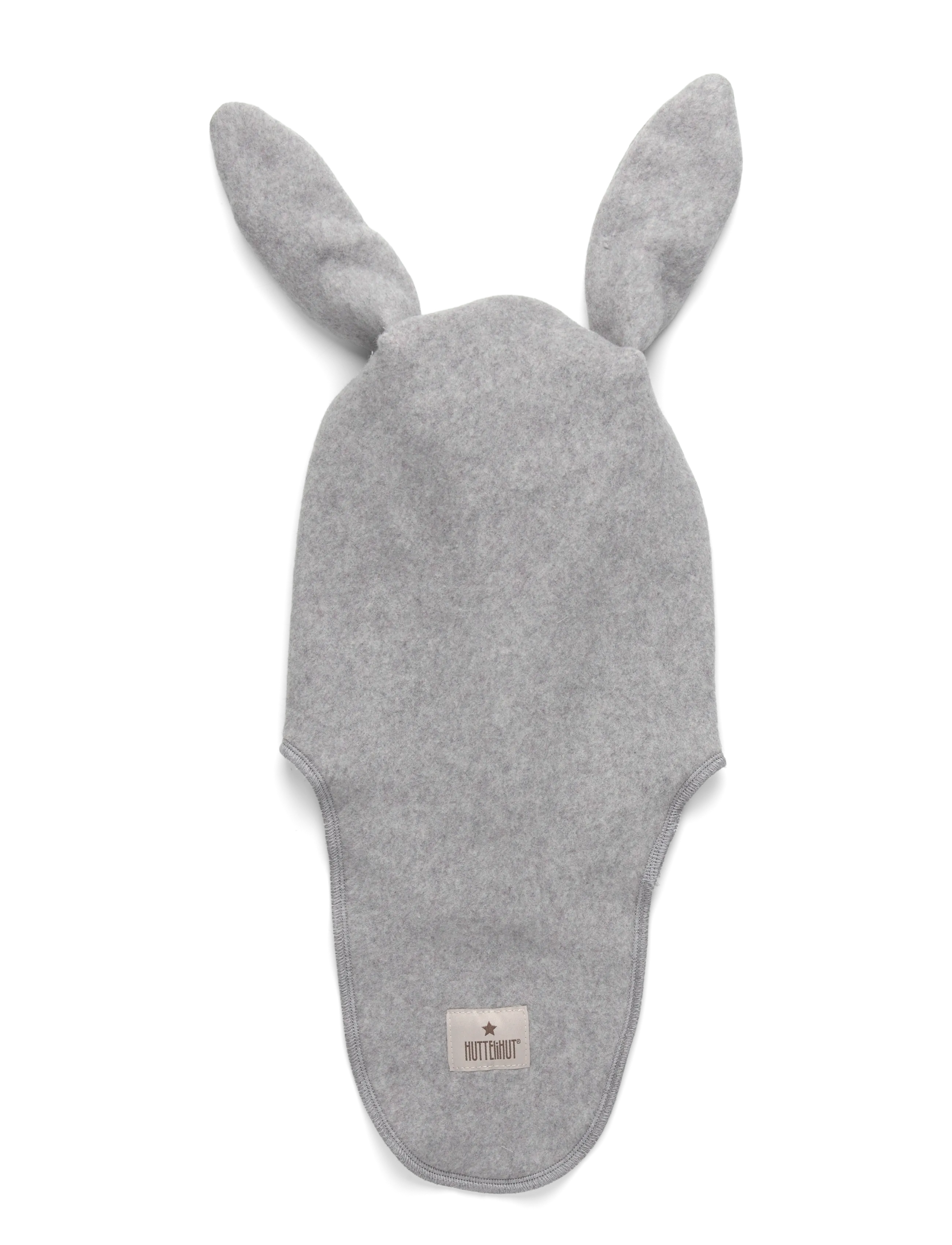 Huttelihut - Balaclava Ears Cotton Fleece - medium grey melange - 1