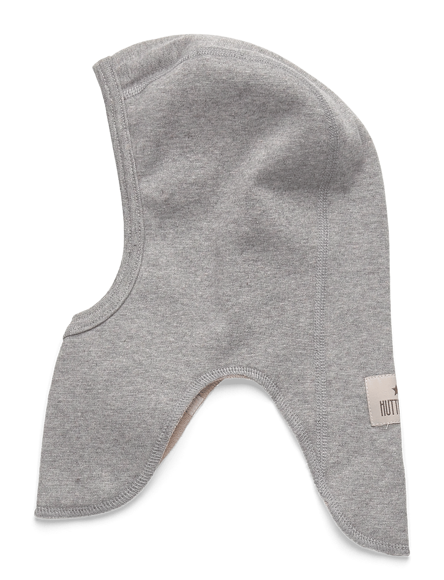 Huttelihut - Balaclava Cotton Rib w. Lin. - vinter tilbehør - medium grey melange - 1