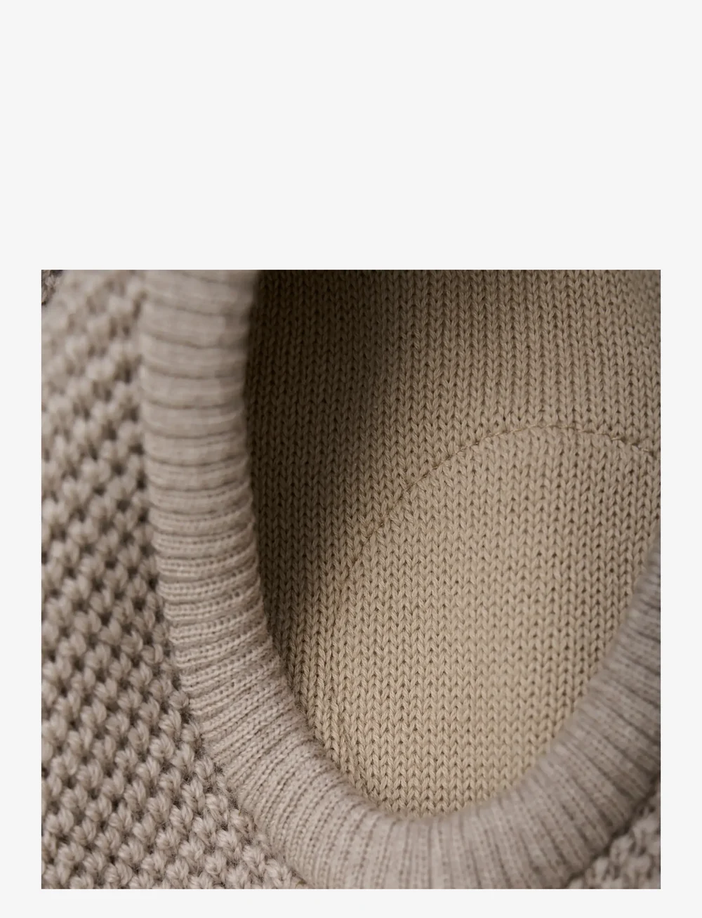 Huttelihut - Balaclava Wool Knit Windstop - hats & caps - camel melange - 2