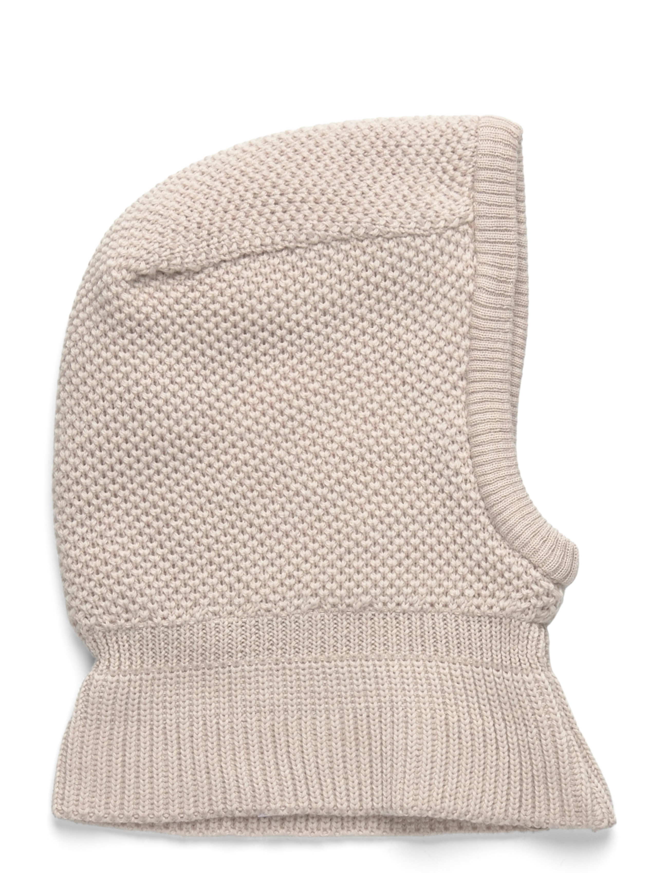 Balaclava Wool Knit Windstop - SAND MELANGE