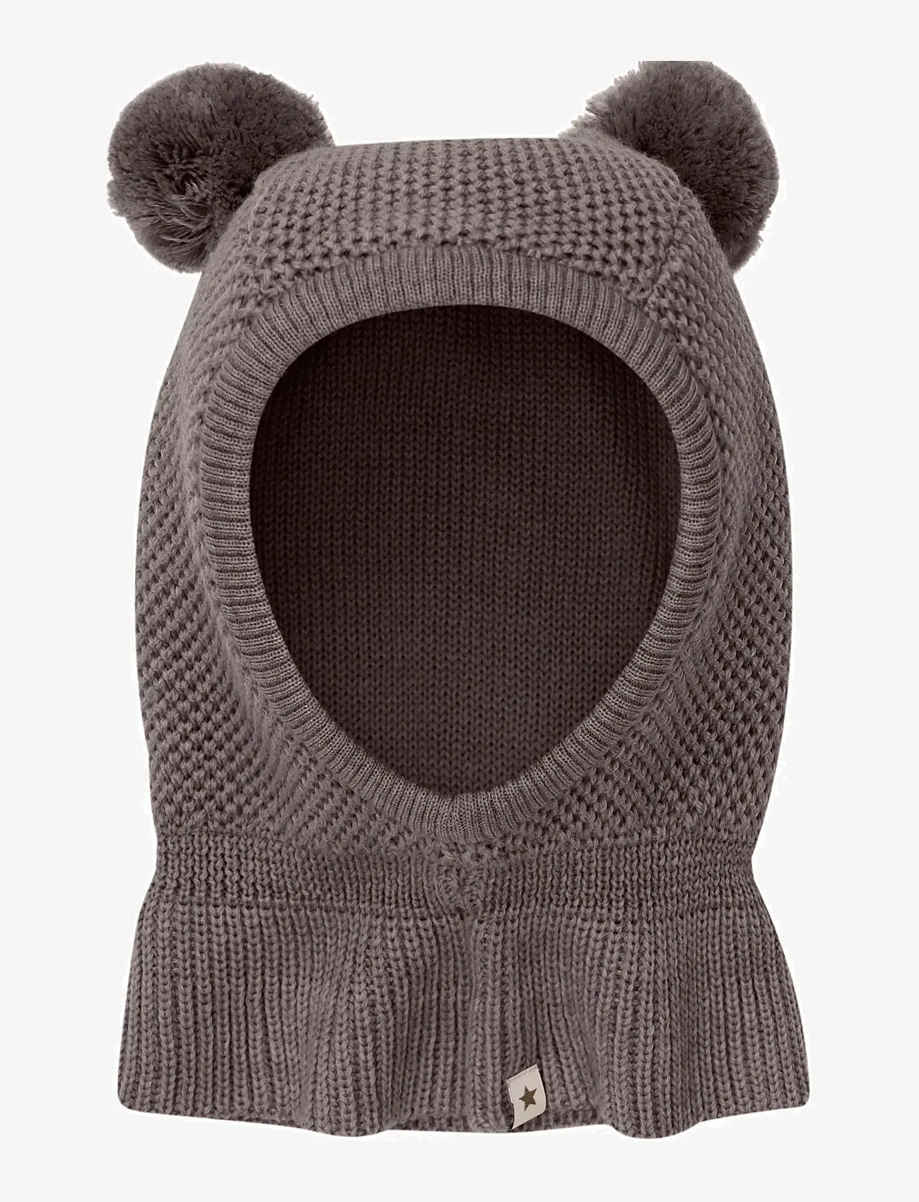Huttelihut - Balaclava Windstop Pompoms - brown melange - 0