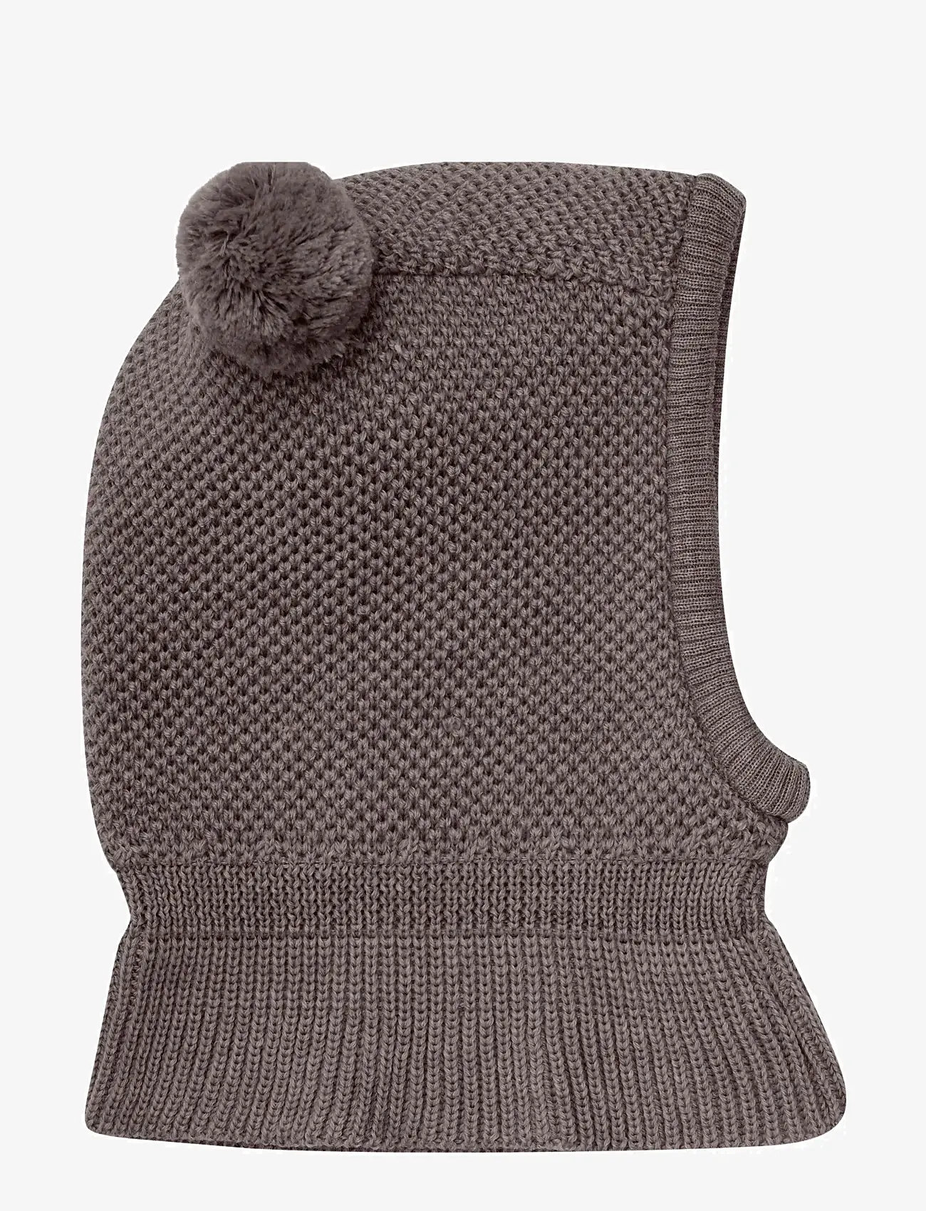 Huttelihut - Balaclava Windstop Pompoms - brown melange - 1