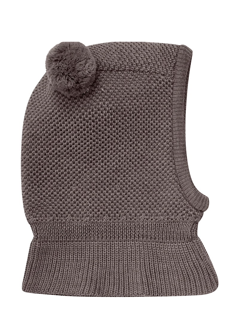 Huttelihut - Balaclava Windstop Pompoms - brown melange - 1
