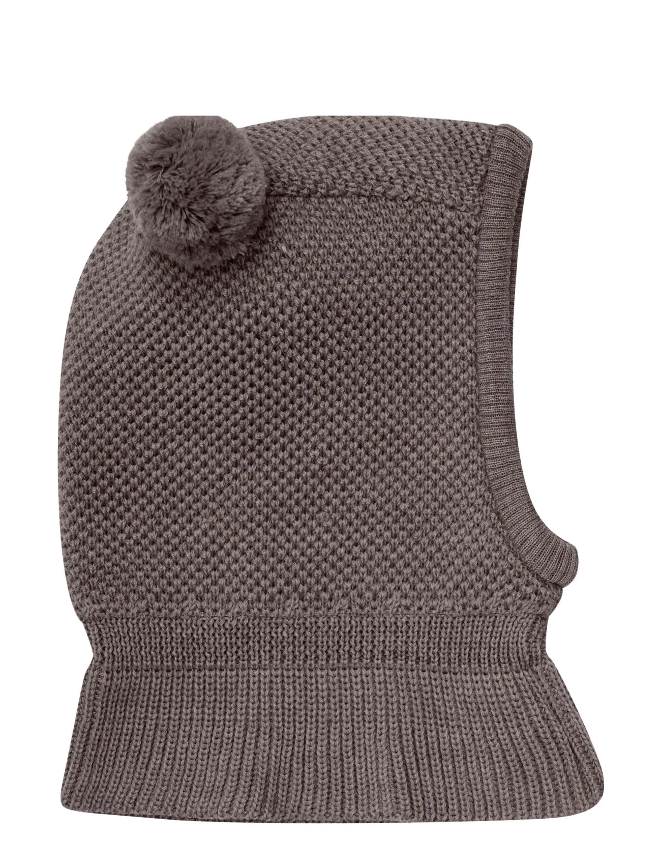 Huttelihut - Balaclava Windstop Pompoms - brown melange - 1