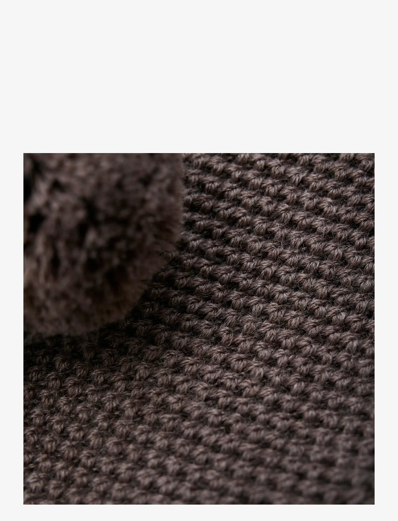 Huttelihut - Balaclava Windstop Pompoms - brown melange - 2