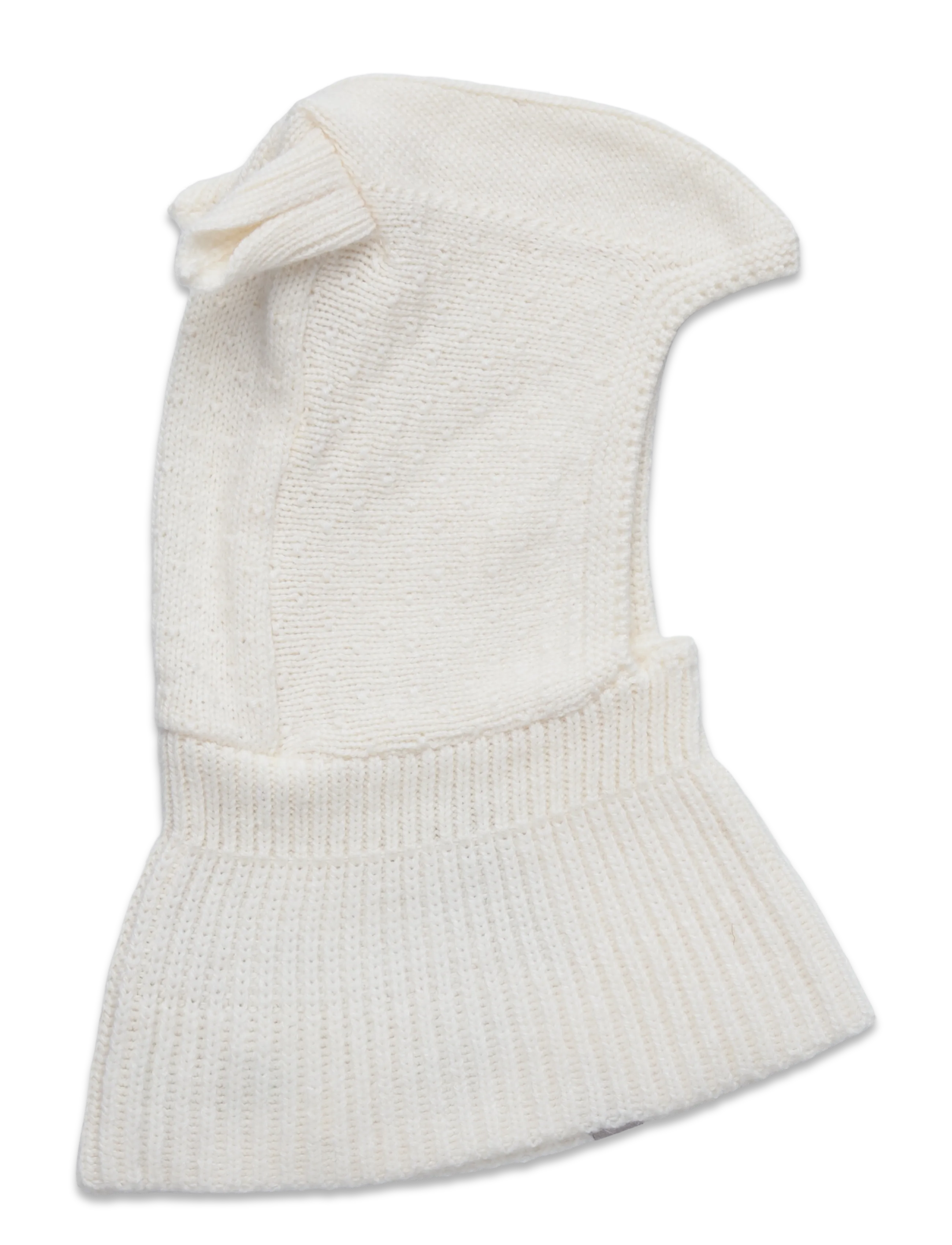Huttelihut Balaclava Ears Wool Knit - Winter accessories - OFF-WHITE / white