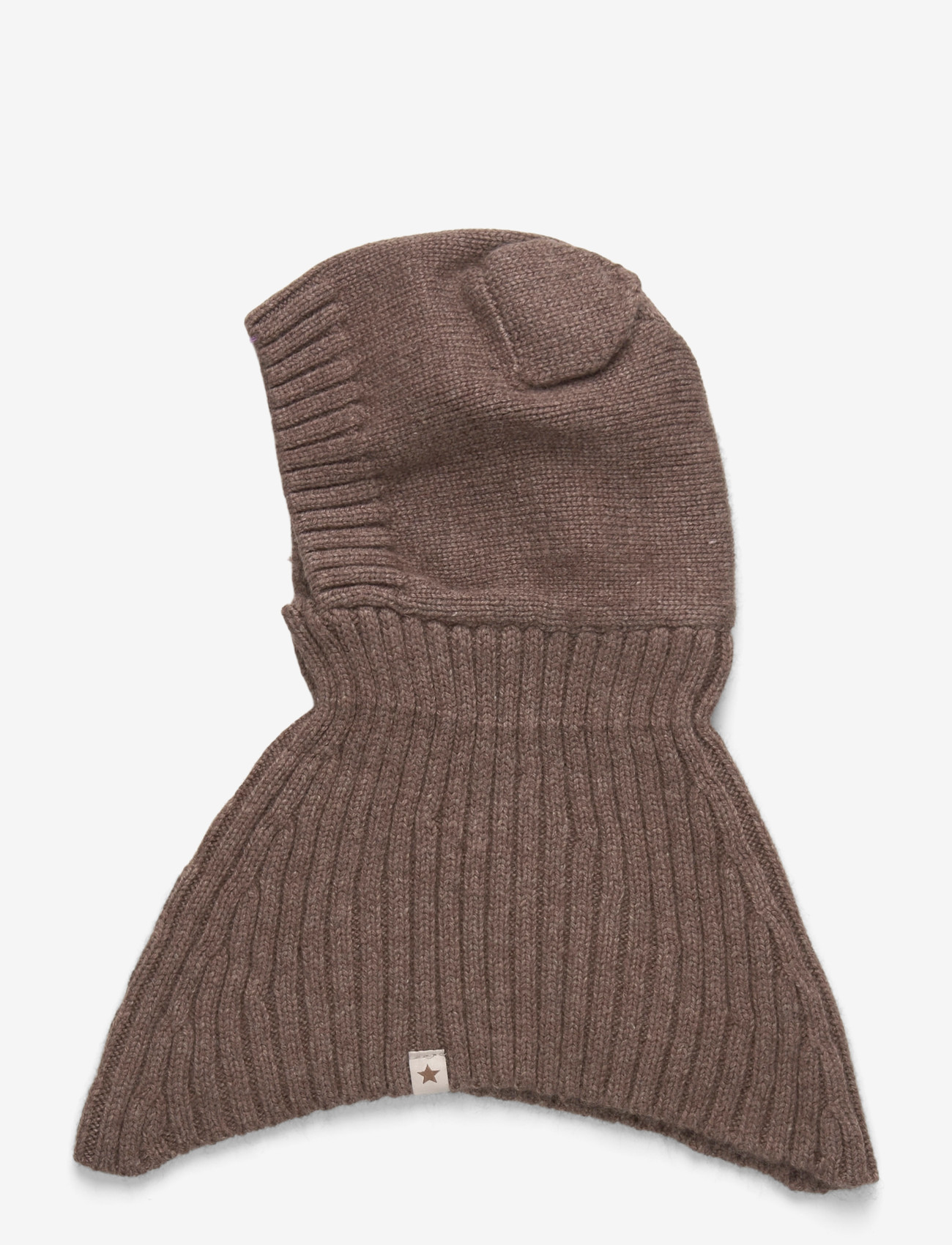 Huttelihut - Balaclava Ears Wool Knit - brown melange - 0