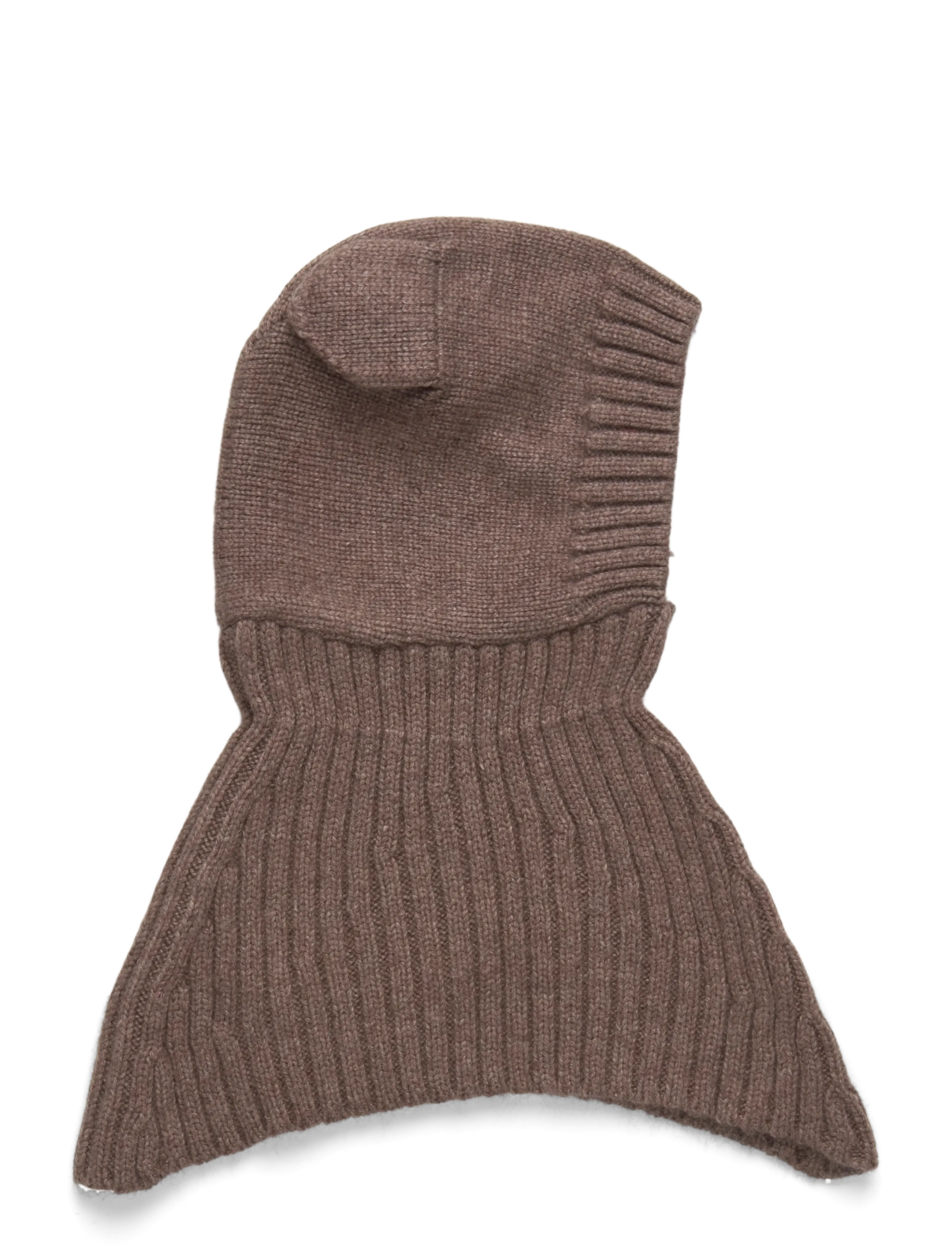Huttelihut - Balaclava Ears Wool Knit - brown melange - 1