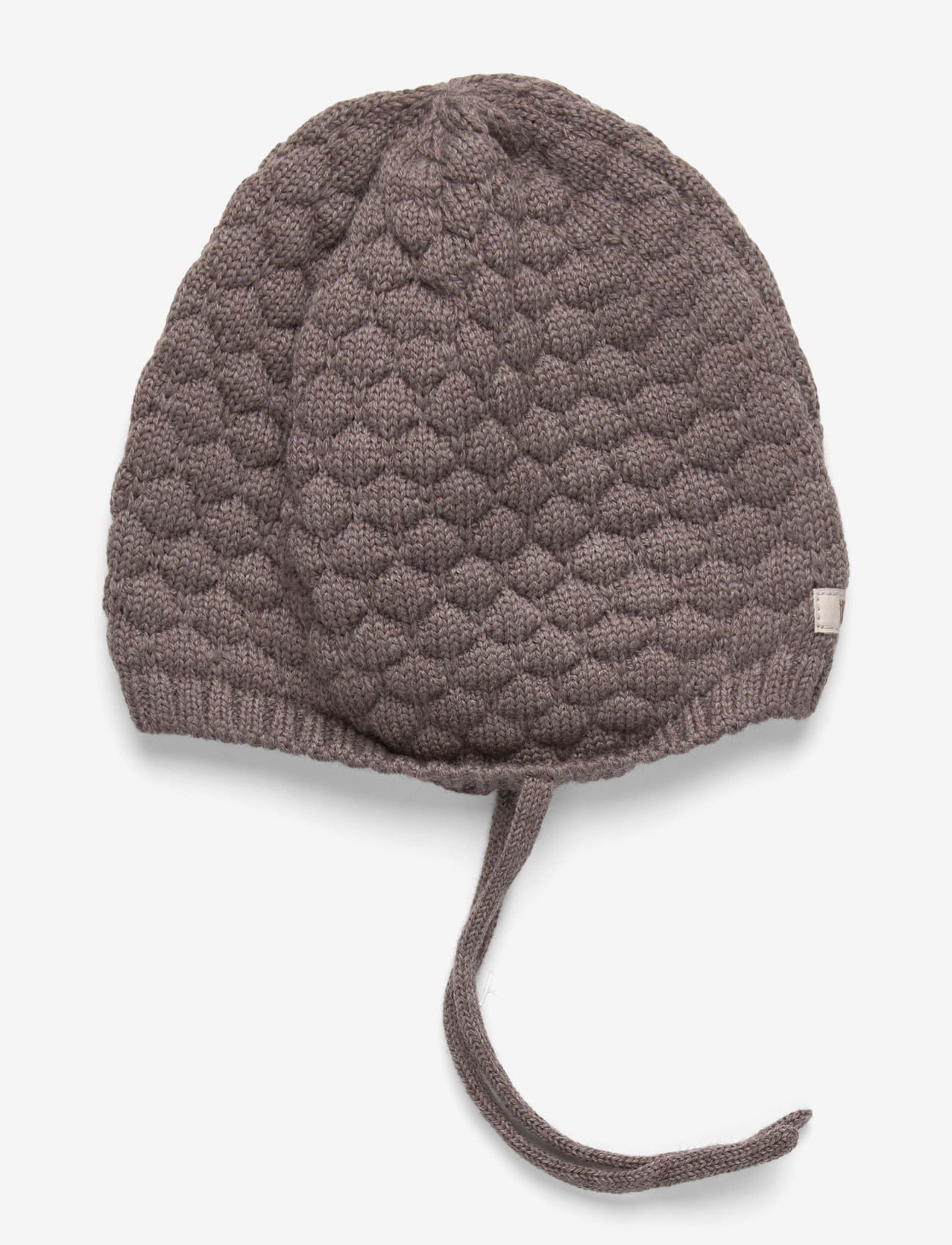 Huttelihut - Bonnet Wool Knit - baby hats - brown melange - 0
