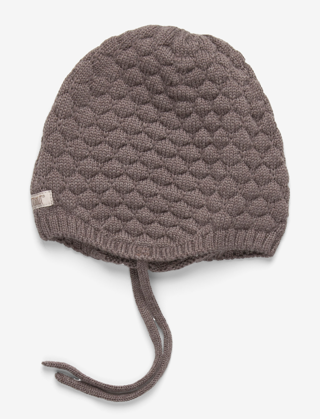 Huttelihut - Bonnet Wool Knit - baby hats - brown melange - 1