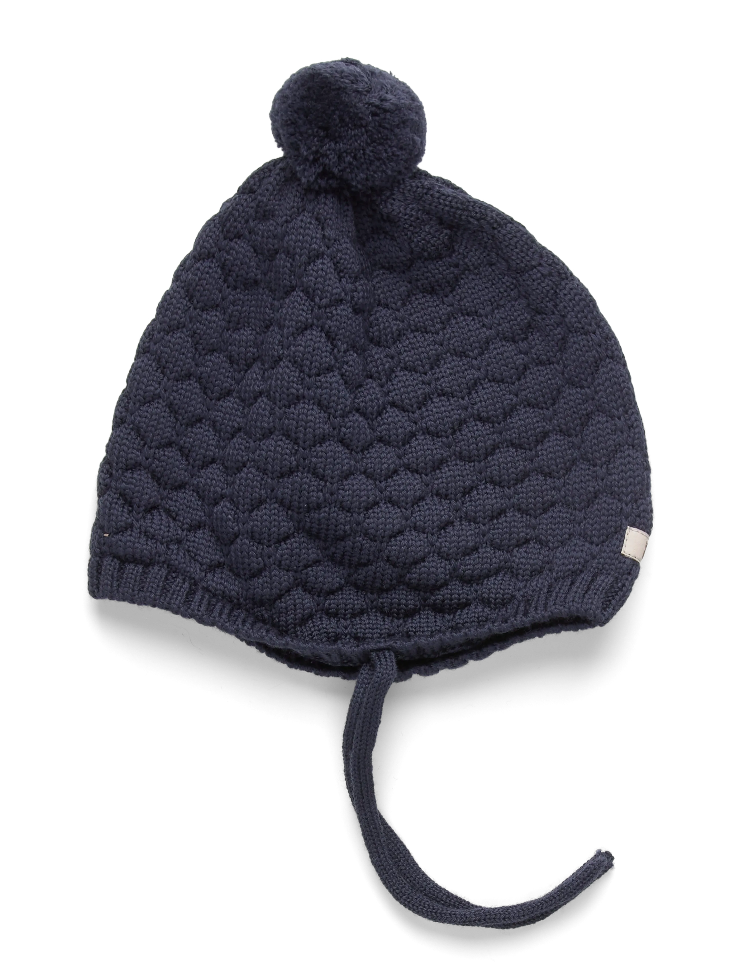 Huttelihut Bonnet Wool Knit Pompom - Huttelihut - OVERTURE / navy