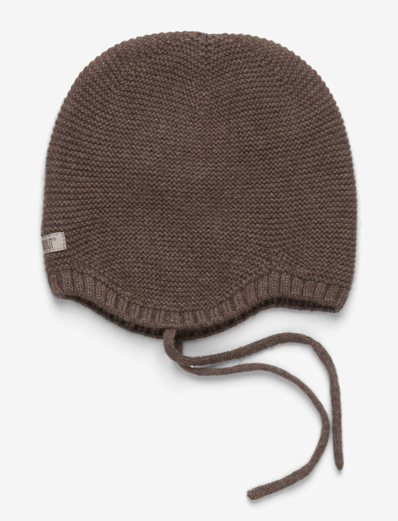 Huttelihut - Bonnet Wool Knit - babyhuer - brown melange - 0