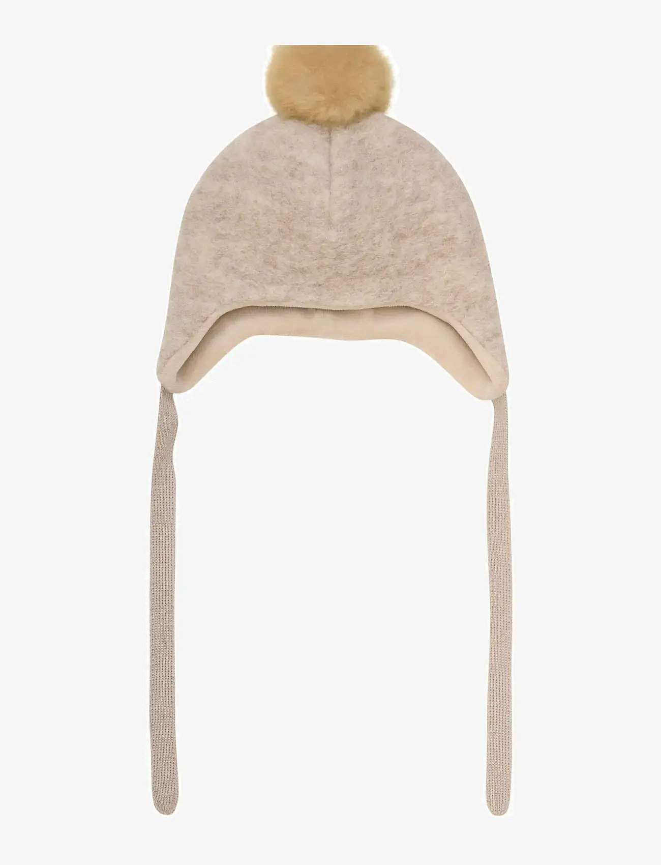 Huttelihut - Bonnet Wool Alpaca Pompom - beanies - camel melange - 1