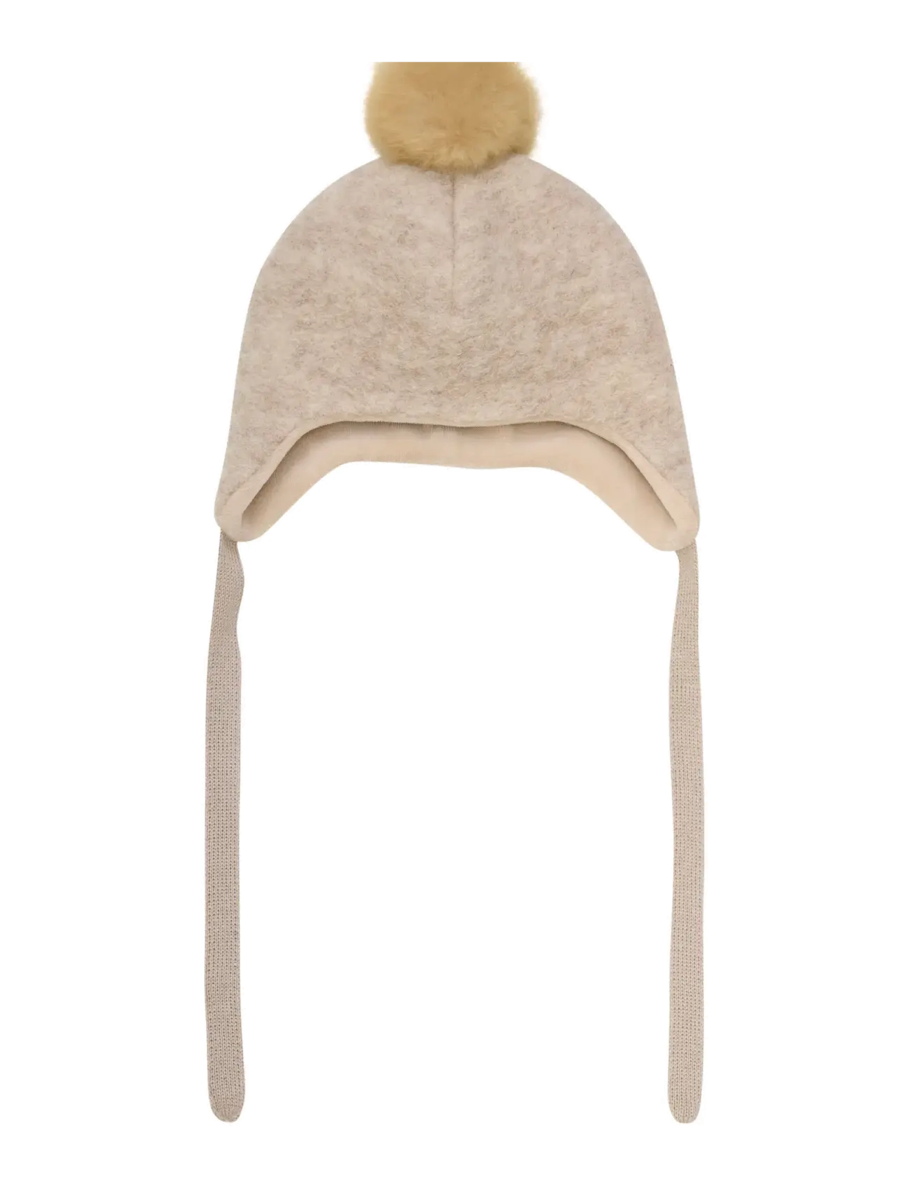 Huttelihut - Bonnet Wool Alpaca Pompom - vinteraccessoarer - camel melange - 1