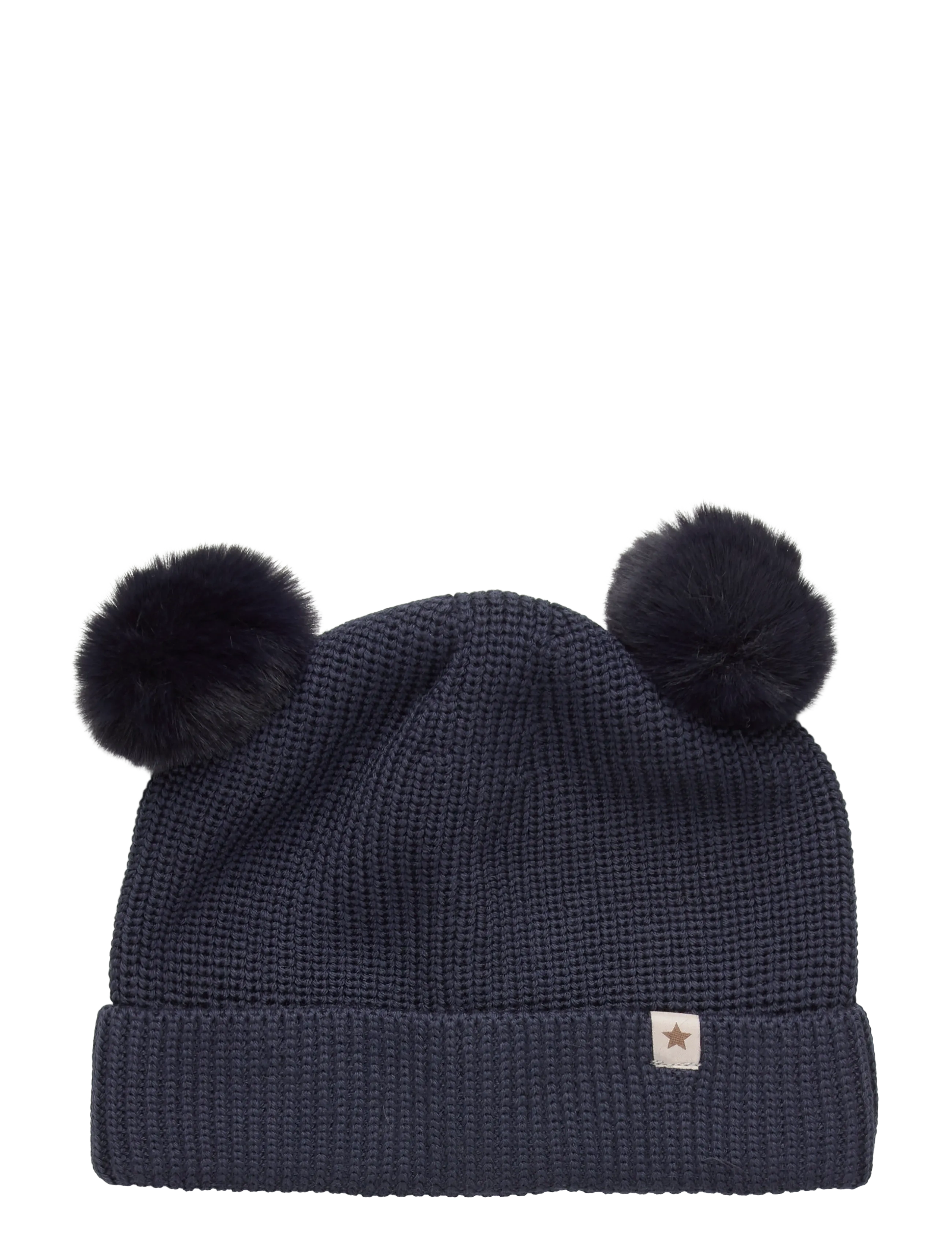 Huttelihut Beanie Wool Knit Pompoms - 4 for 3 - OVERTURE / navy