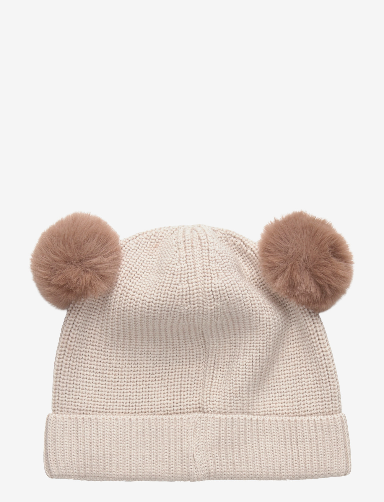 Huttelihut - Beanie Wool Knit Pompoms - accessories - sand melange - 1
