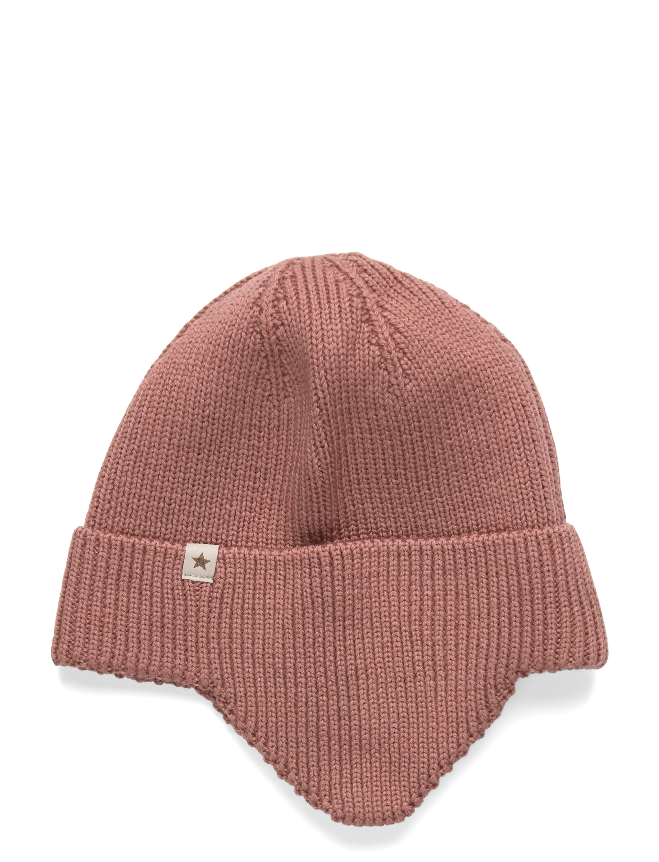 Huttelihut Hat Wool Knit Windstop - Vinterhuer - BURLWOOD / pink/rose