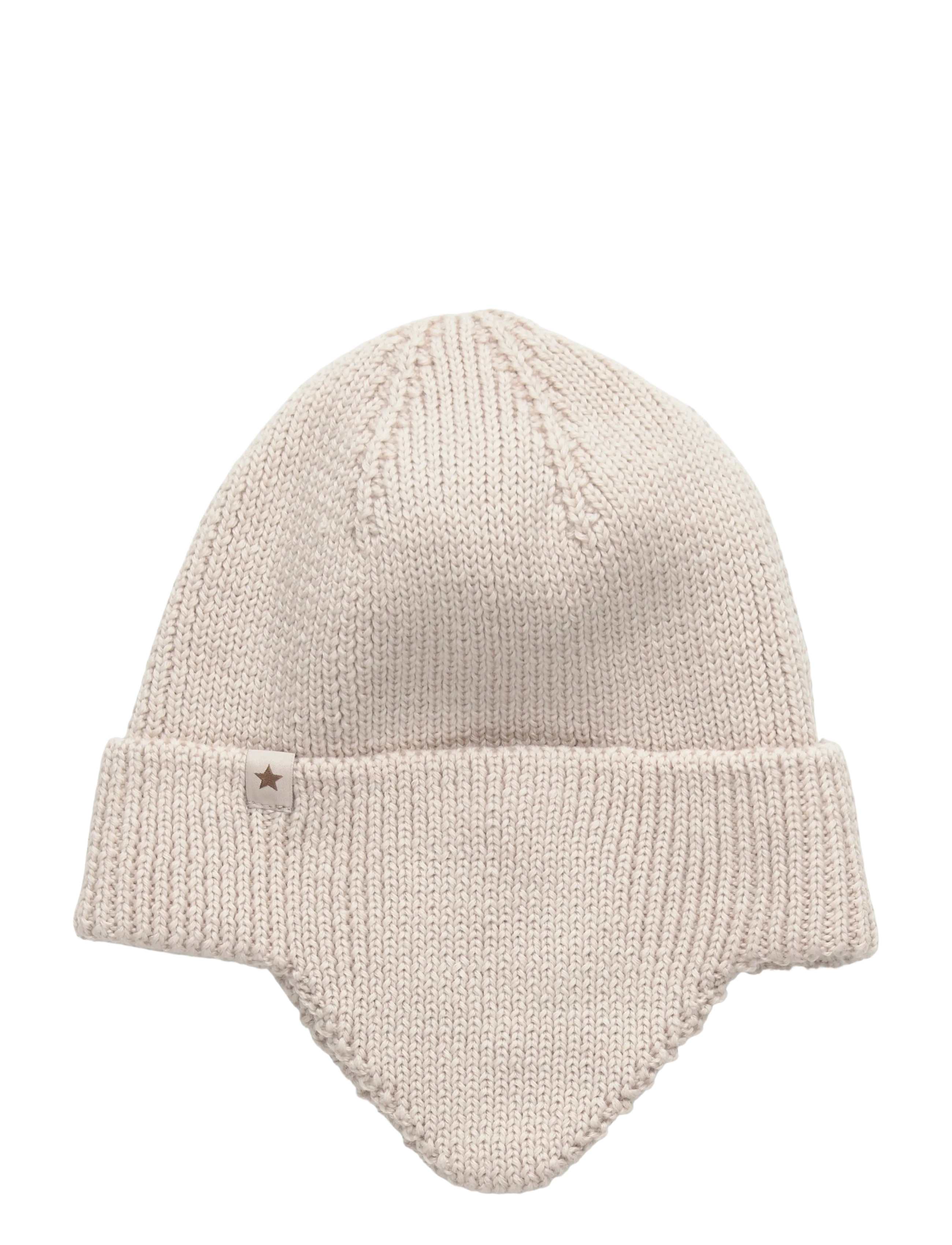 Huttelihut Hat Wool Knit Windstop - Vinterhuer - SAND MELANGE / cream