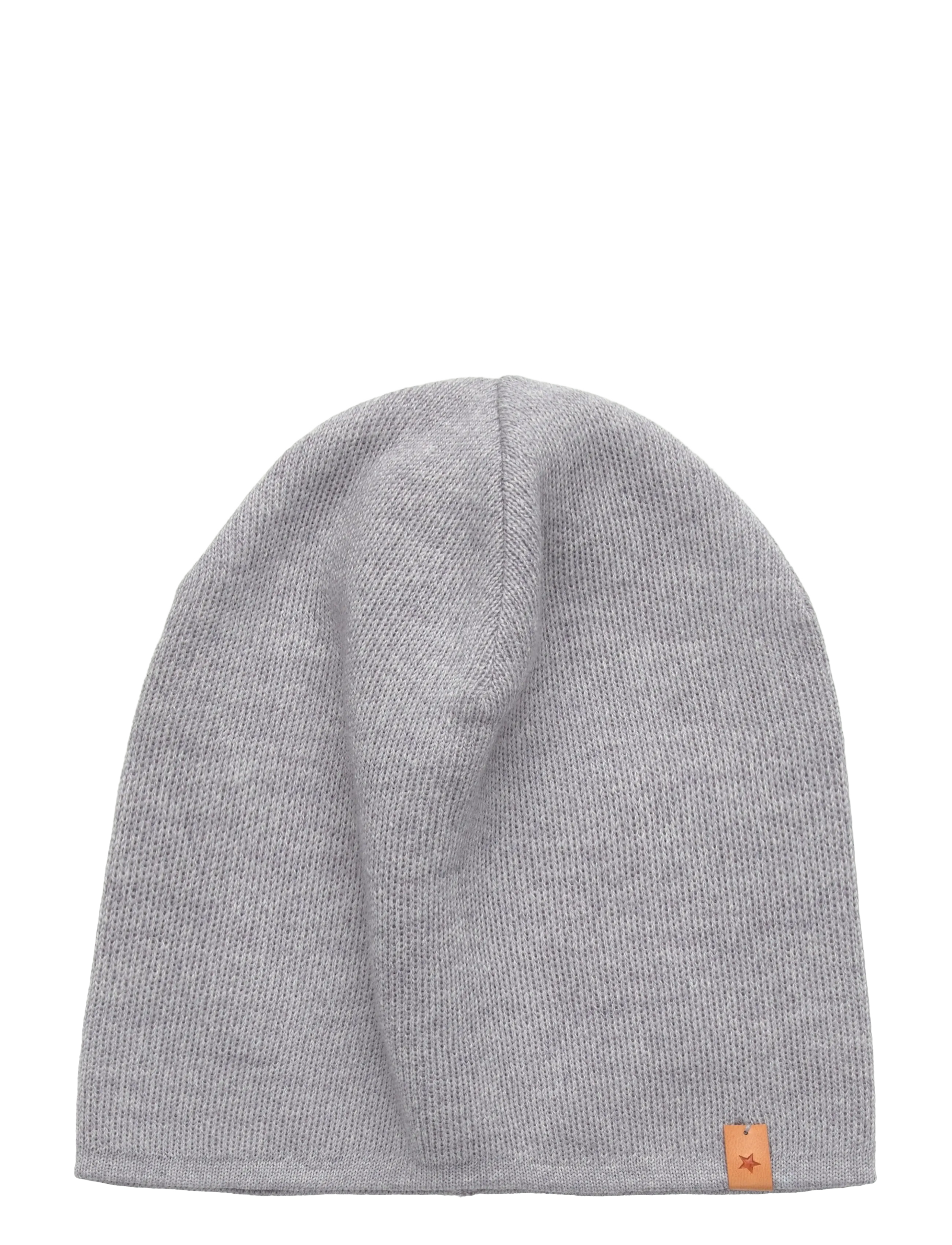 Huttelihut Beanie Solid Wool Knit - Back to school - MEDIUM GREY MELANGE / grey