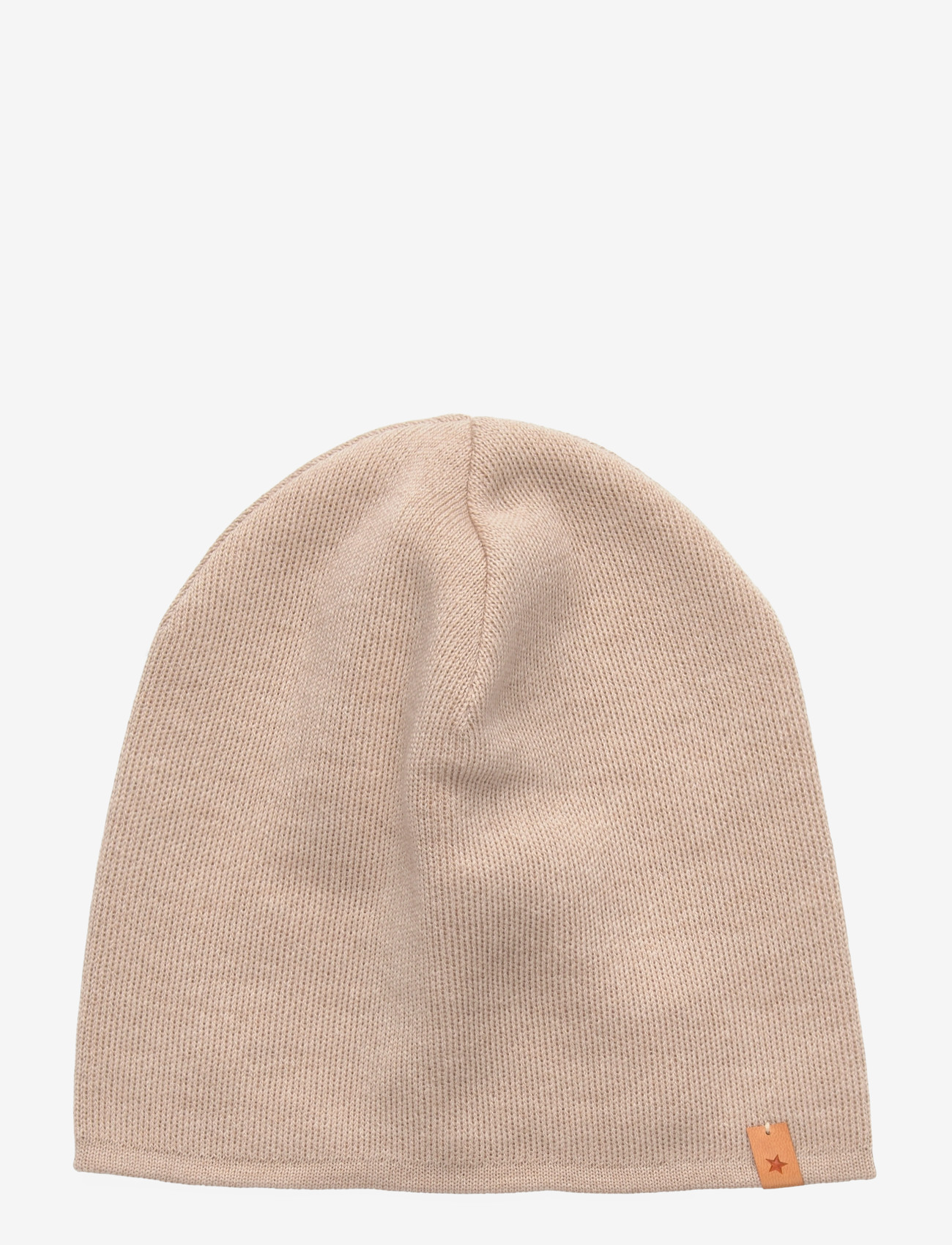 Huttelihut - Beanie Solid Wool Knit - accessoarer - sand melange - 0