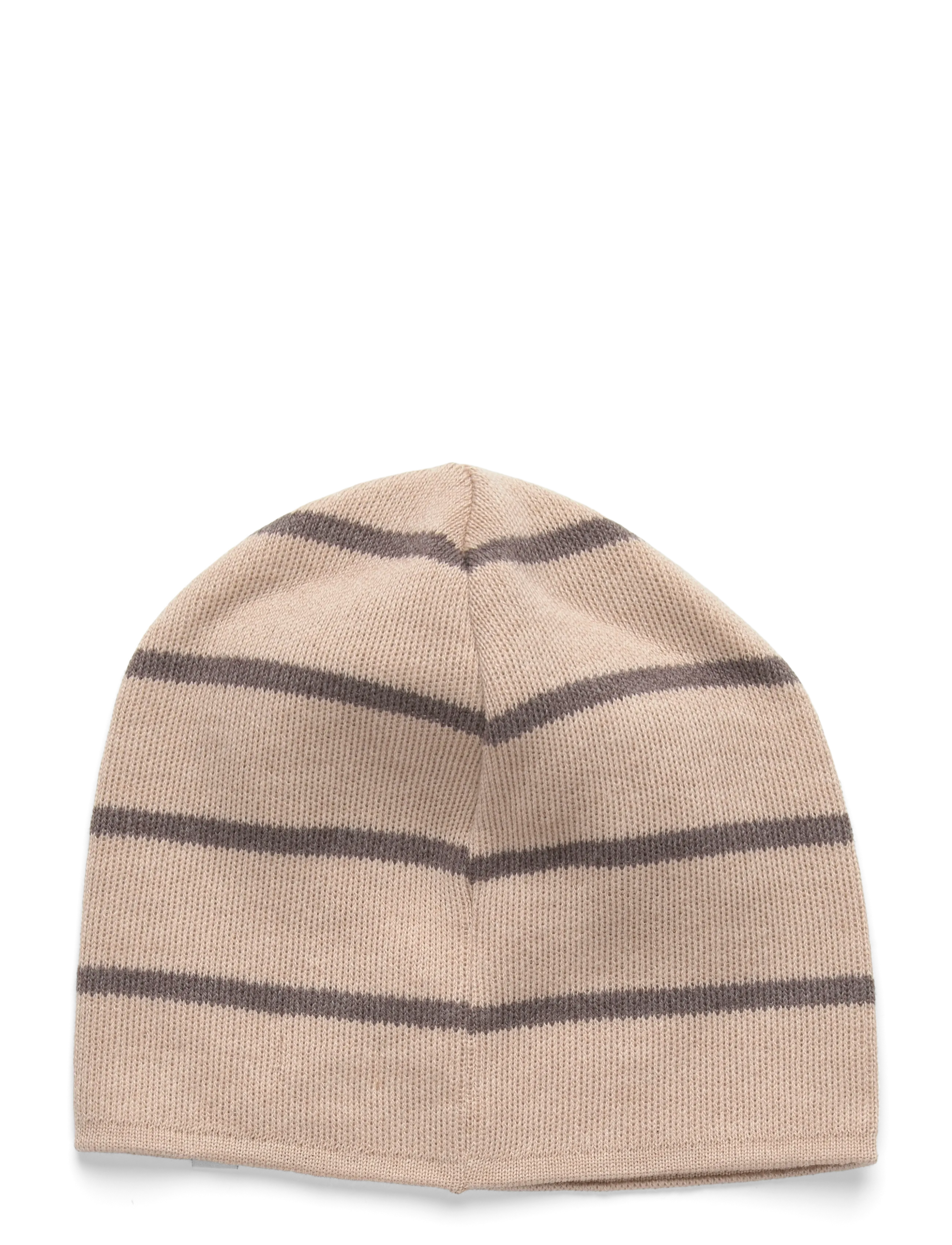 Huttelihut - Beanie Stripe Wool Knit - brown melange - 1